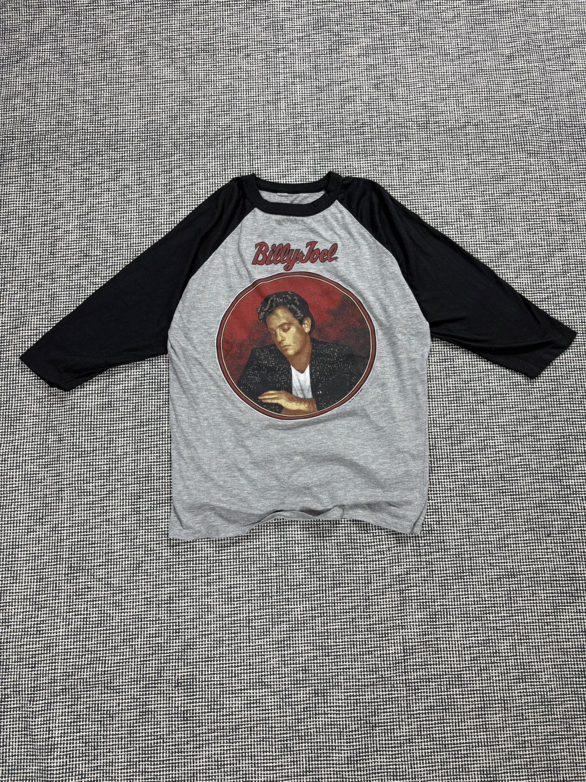 1984 Billy Joel keeping the faith t-shirt raglan 3/4 sleeve