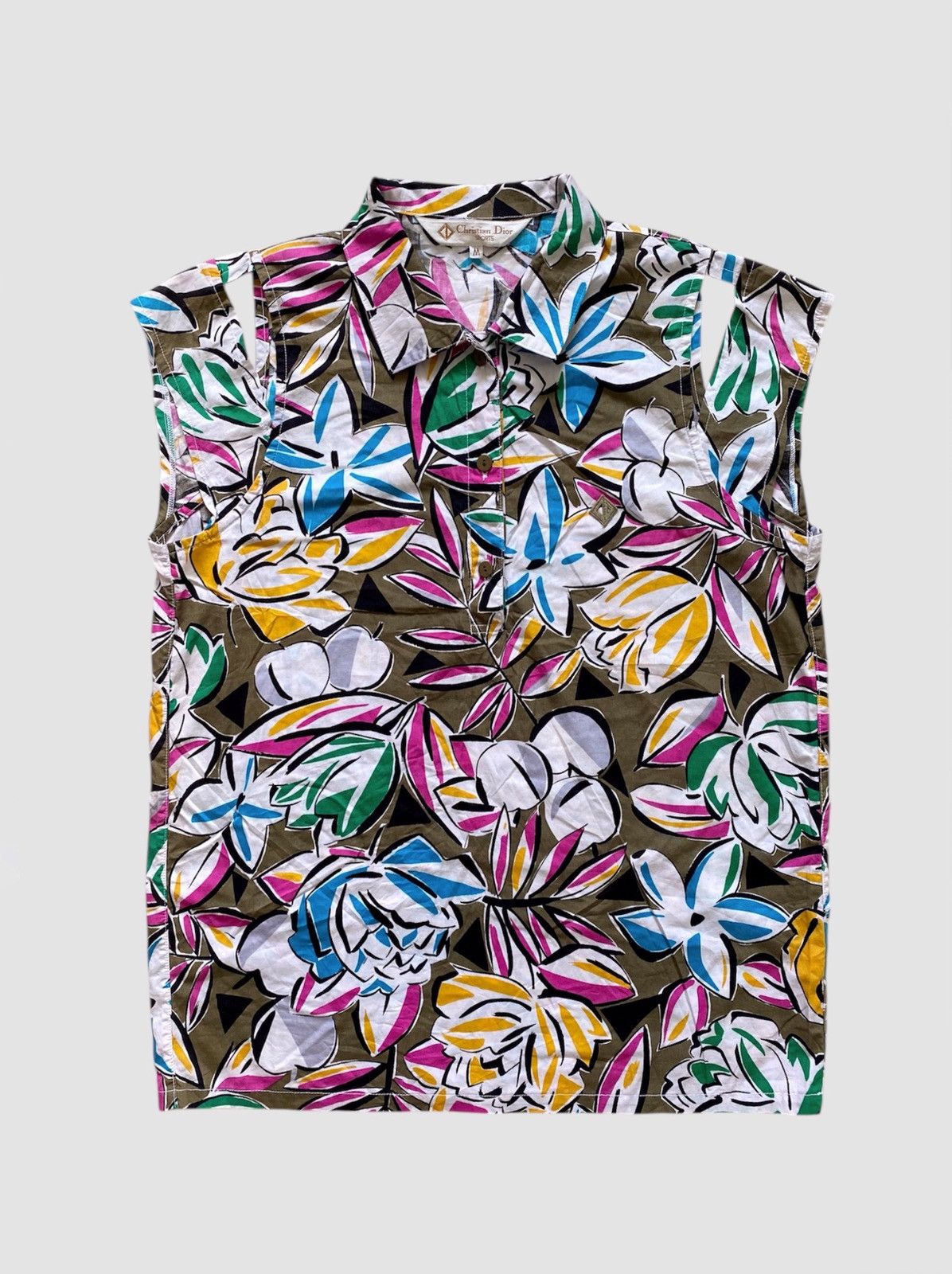 Vintage 80s Christian Dior Sports Hand Painted tops