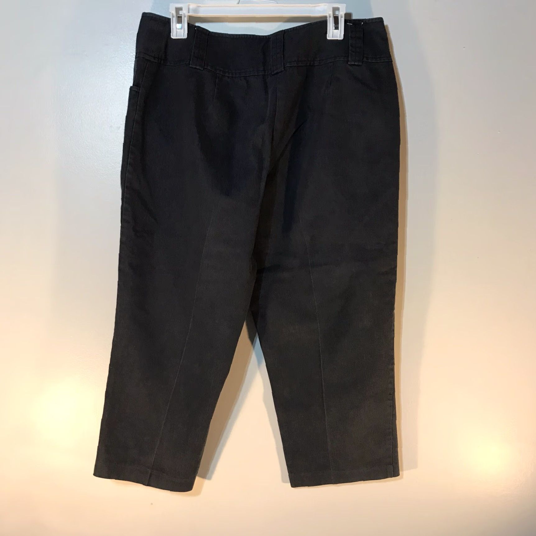 CO New York Clothing Co Gray Cropped Pants Women Size 14 Casual Business Travel Preppy Regular Fit Size 36" / US 14 / IT 50 - 2 Thumbnail