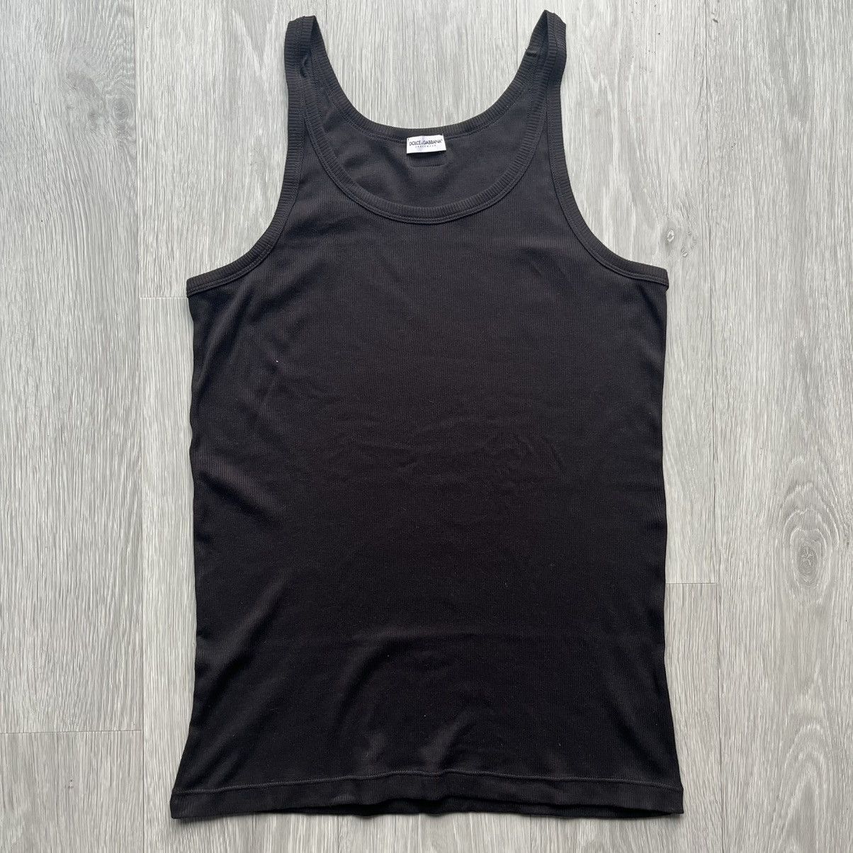 Dolce & Gabbana Dolce & Gabbana Canotta Ribbed Cotton Tank Top Size US XXL / EU 58 / 5 - 1 Thumbnail