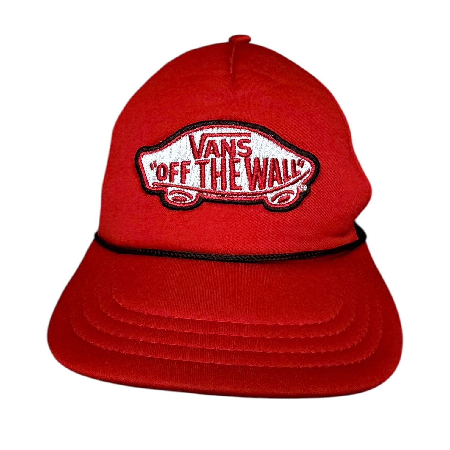 Vans Vans Off the Wall Skateboard Logo Red & Black Trucker Hat OS Size ONE SIZE - 1 Thumbnail