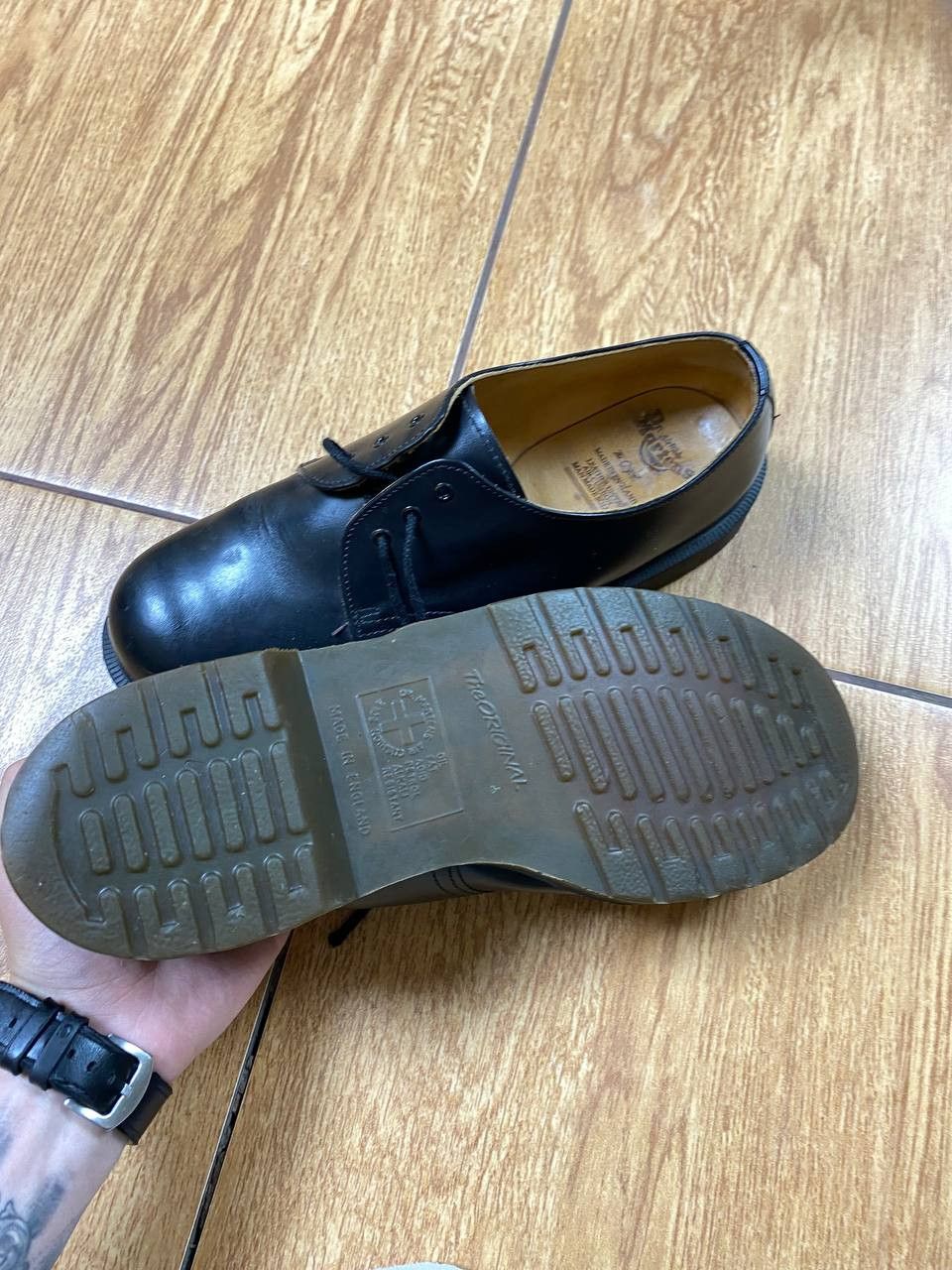 Dr. Martens 1980s Doc Martens Leather Derby Made In England Size US 9 / EU 42 - 6 Thumbnail
