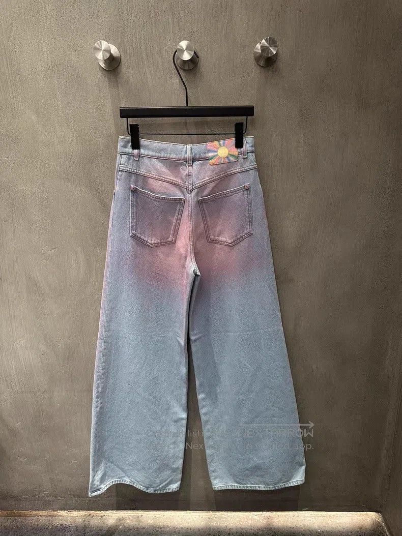 Chanel Chanel Gradient Pink Denim Blue Wide Leg Pants Size US 36 / EU 52 - 2 Thumbnail