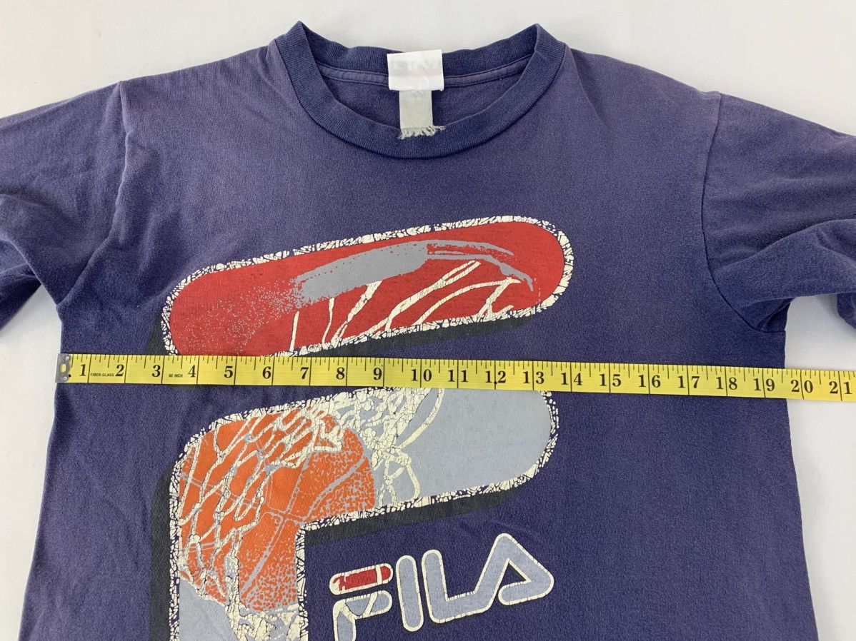 Fila 90s Fila Big F Basketball Logo Crewneck Printed Tee Size US M / EU 48-50 / 2 - 8 Thumbnail