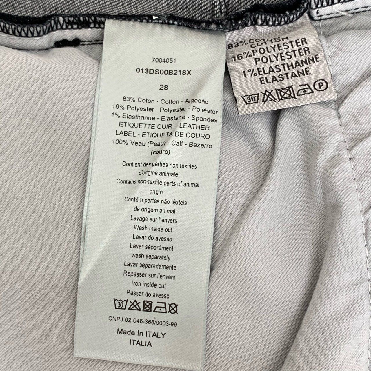 Dior Dior Black-Grey Logo Patch Cotton Denim Jeans (Size 28) Size 28" / US 6 / IT 42 - 4 Thumbnail