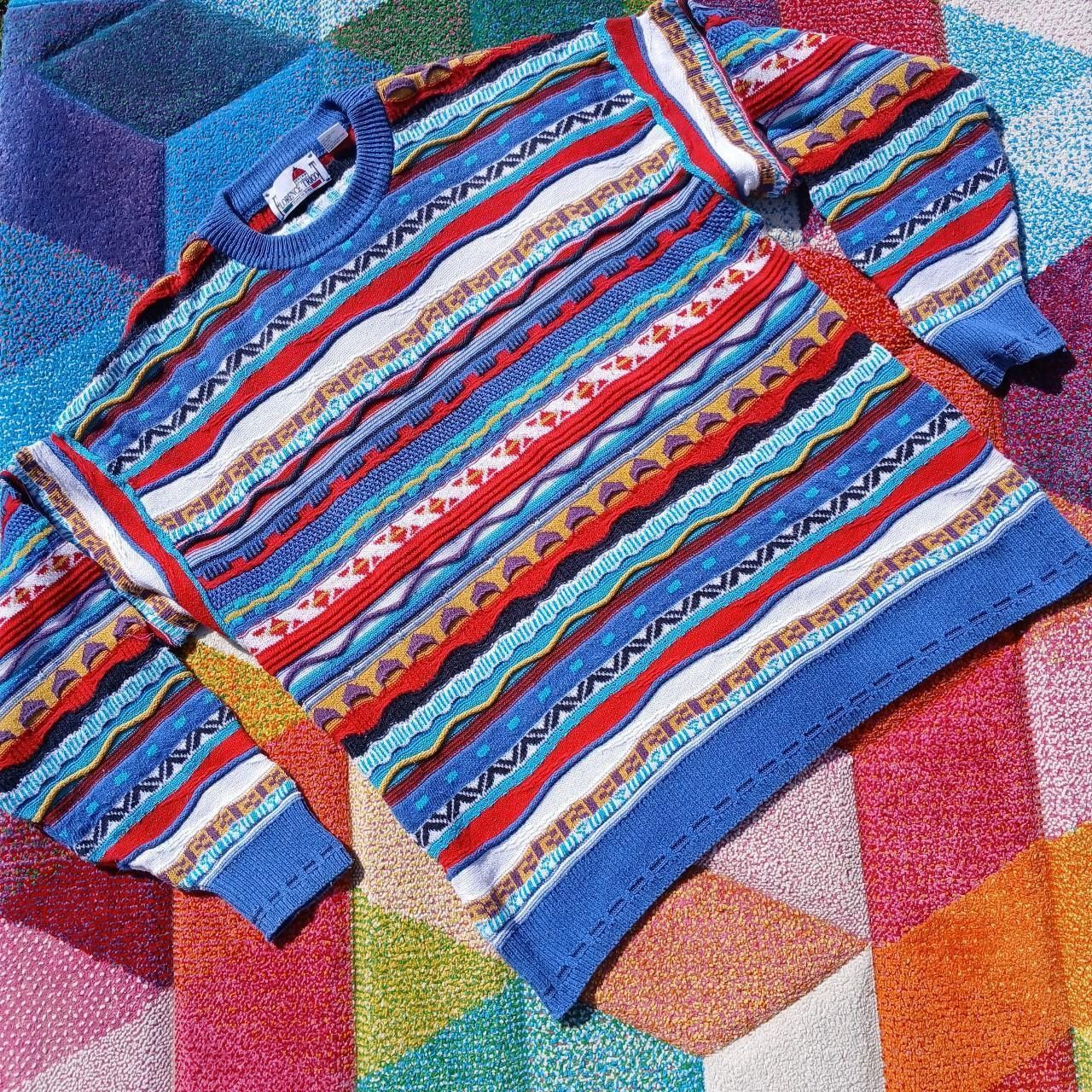 Florence Tricot Vintage 90s 3D knit jumper Size US XXL / EU 58 / 5 - 1 Thumbnail