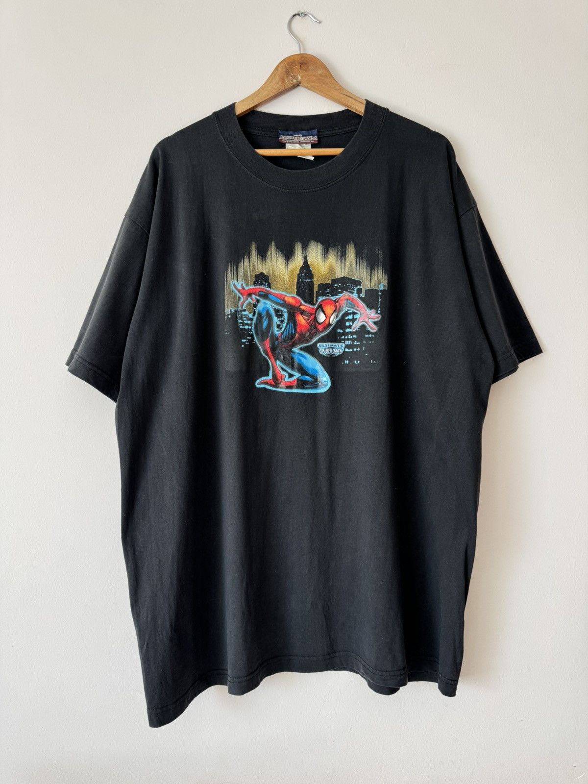 Marvel Comics Vintage Spider-Man 2000 Big Logo T-shirt Black Tee Size US XL / EU 56 / 4 - 1 Thumbnail