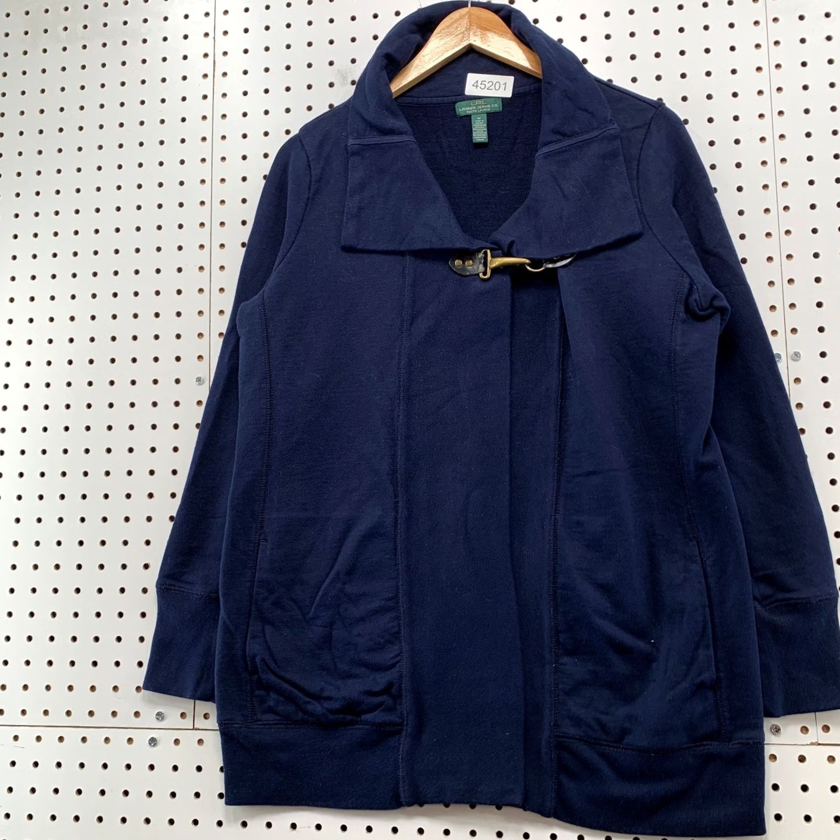 Ralph Lauren Lauren Ralph Lauren Cardigan Sweater Womens Medium Navy Blue Fireman Hook Size M / US 6-8 / IT 42-44 - 3 Thumbnail