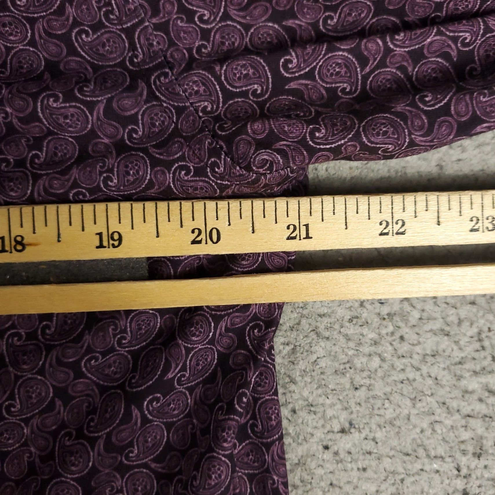 Vintage Duchamp Shirt Mens Medium Purple Paisley Button-Up Long Sleeve Size 40R - 5 Thumbnail