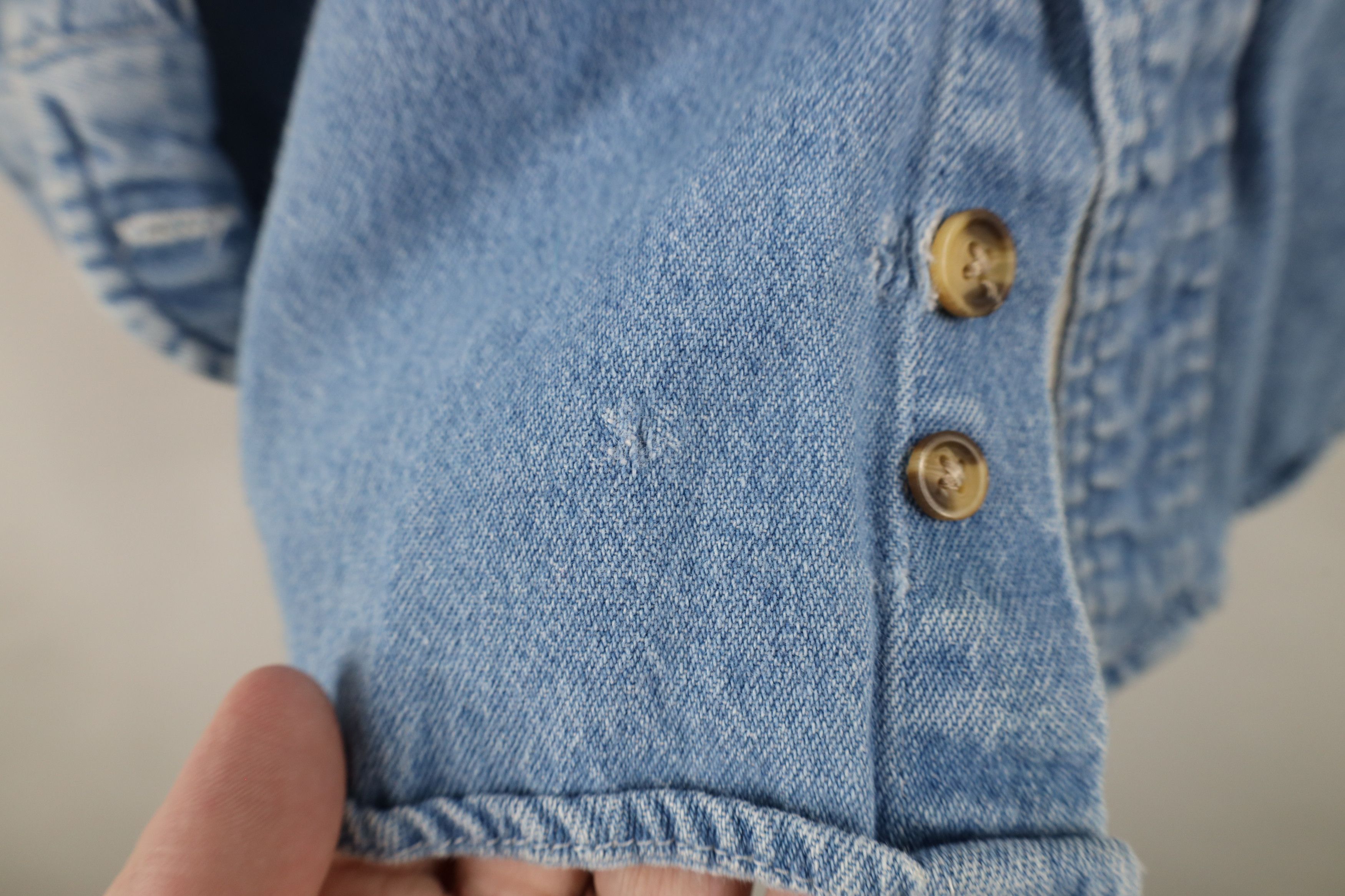 Vintage Vintage 90s Streetwear Jean Button Down Shirt Blue Indigo Size US L / EU 52-54 / 3 - 4 Thumbnail
