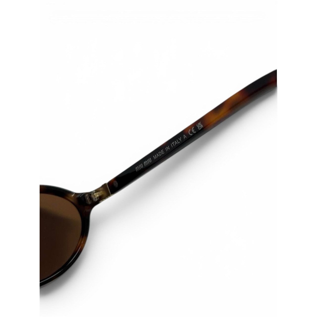 Miu Miu Miu Miu Oval Tortoiseshell Sunglasses Size ONE SIZE - 13 Thumbnail