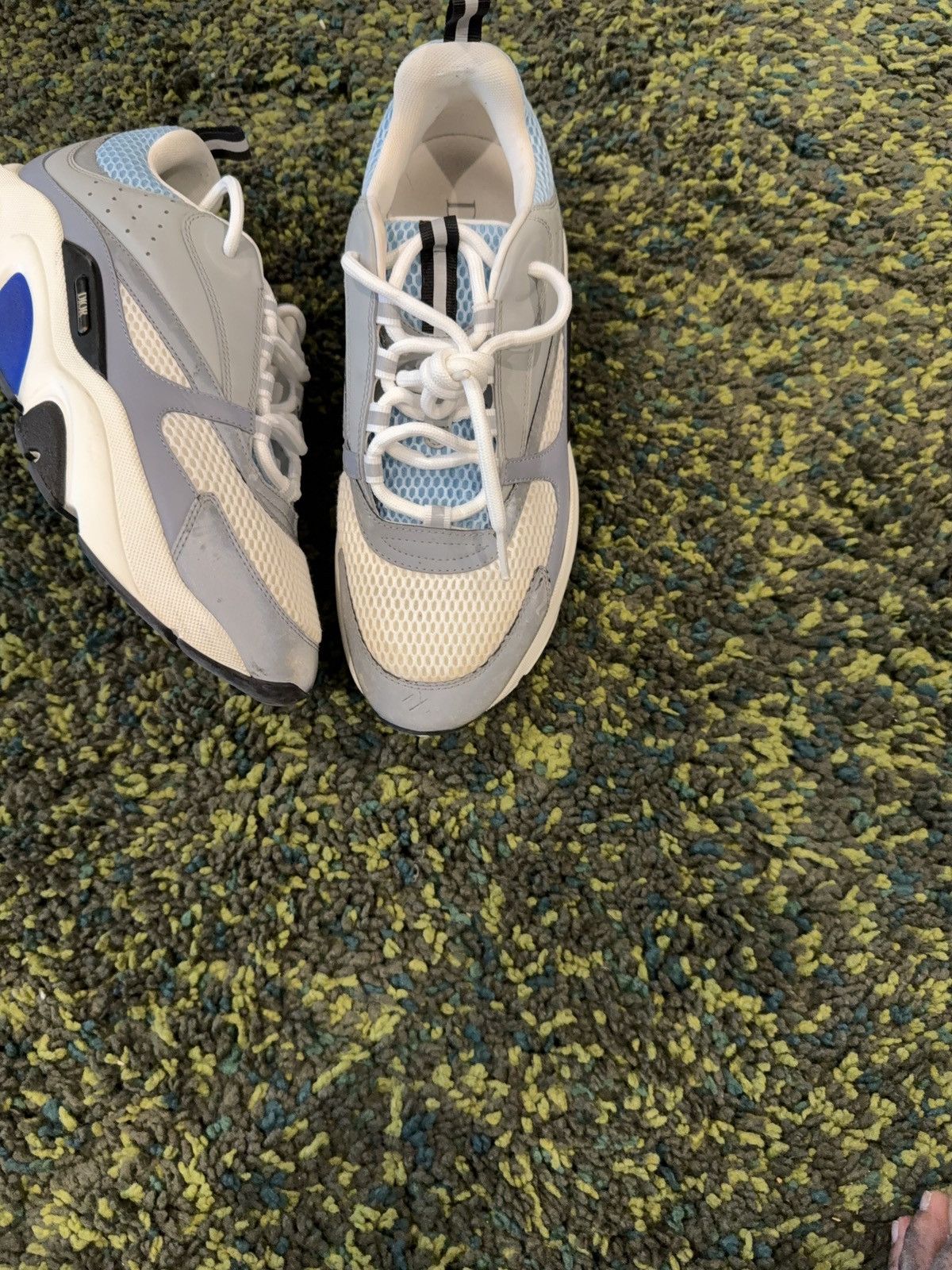 Dior Dior B22 Sneakers Gray Blue Mesh Leather Size US 10 / EU 43 - 13 Thumbnail