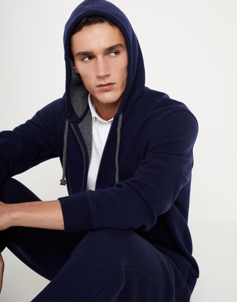 Brunello Cucinelli o1w1db10924 Cardigan Sweatshirt in Open Blue Size US M / EU 48-50 / 2 - 2 Thumbnail
