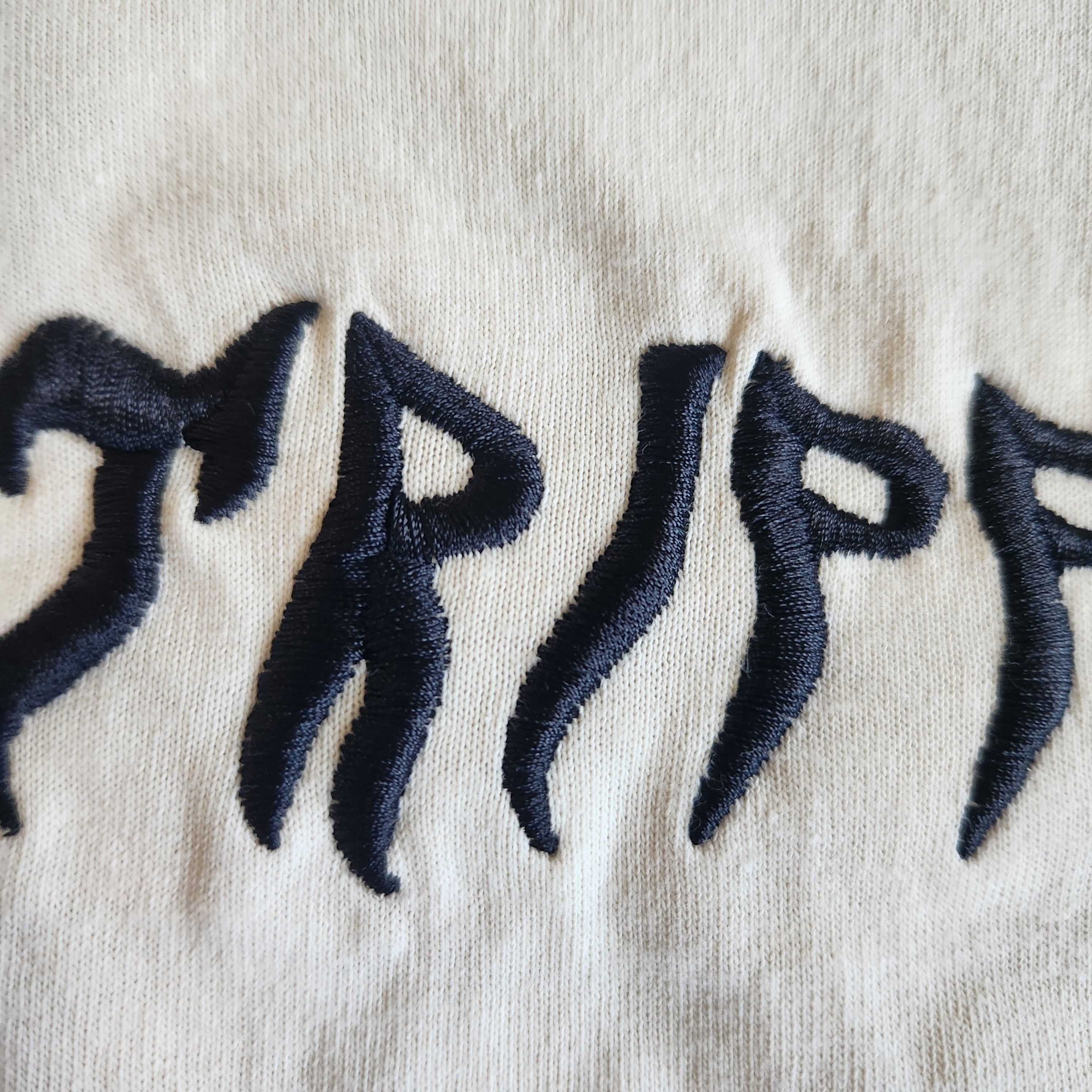 Vintage Trippy Yazbek 100% cotton cream goth black embroidery retro Size S / US 4 / IT 40 - 6 Thumbnail