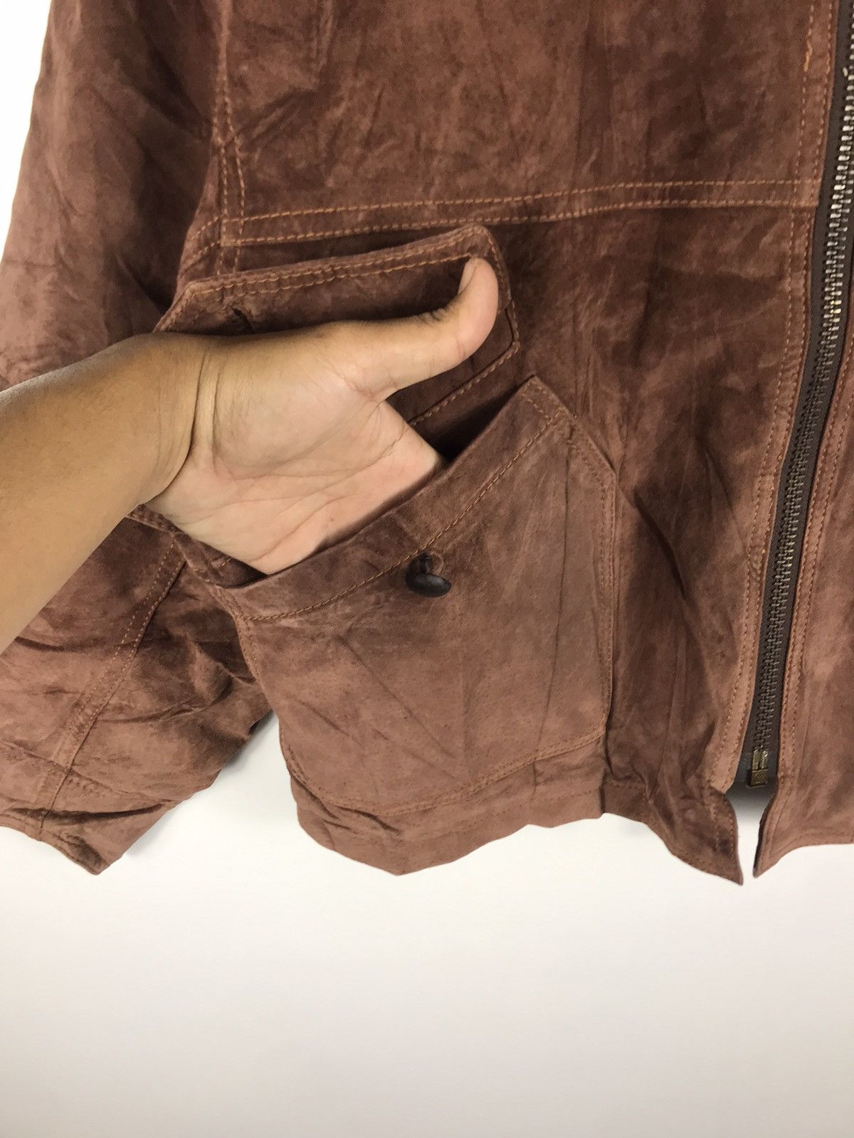 Genuine Leather ⚡️Vintage Art Able Development Hooded Faux Fur Leather Jacket Size US S / EU 44-46 / 1 - 6 Thumbnail