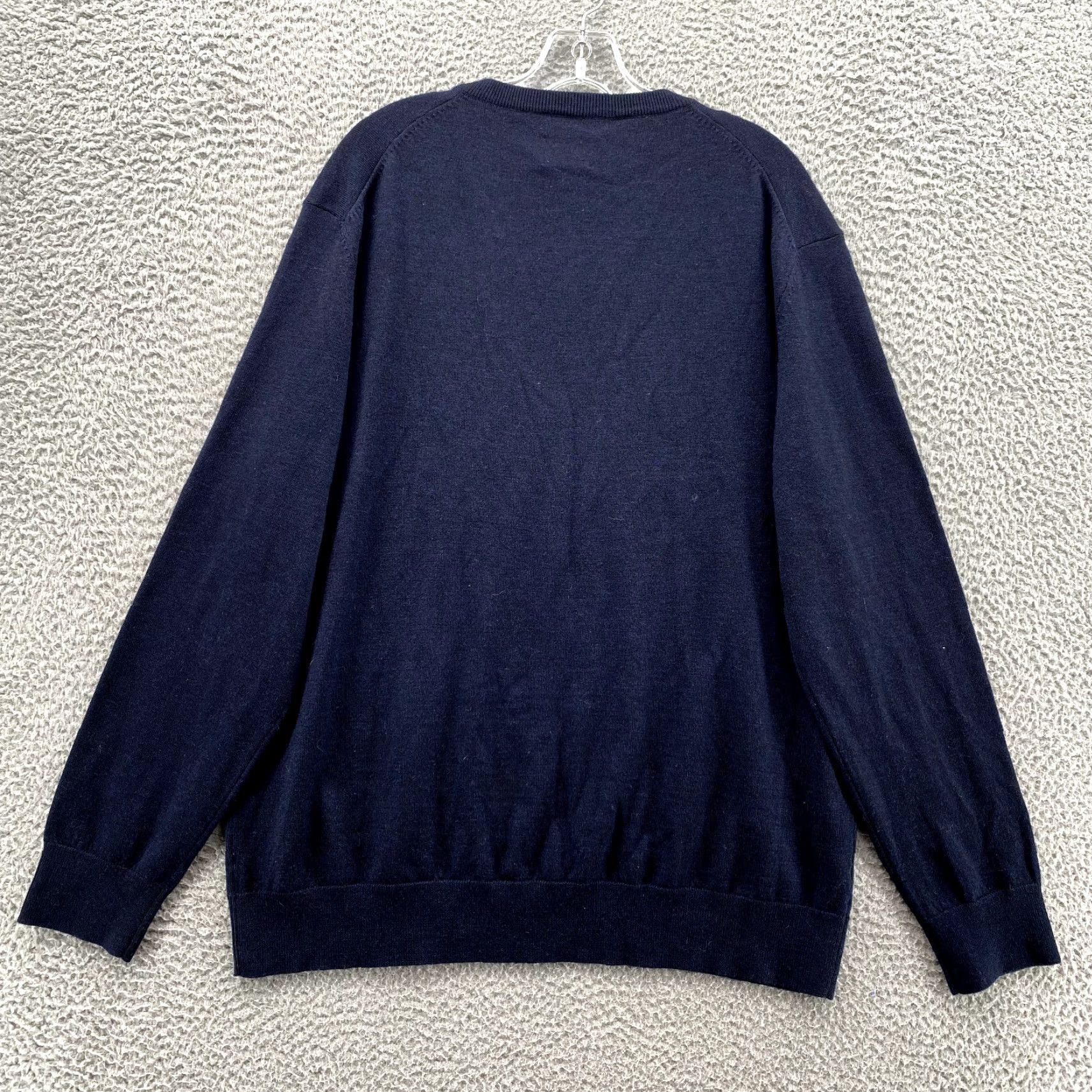 UNTUCKit UNTUCKit Sweater Men’s XL Navy Merino Wool V-Neck Long Sleeve Golf Preppy 90's Size US XL / EU 56 / 4 - 6 Thumbnail