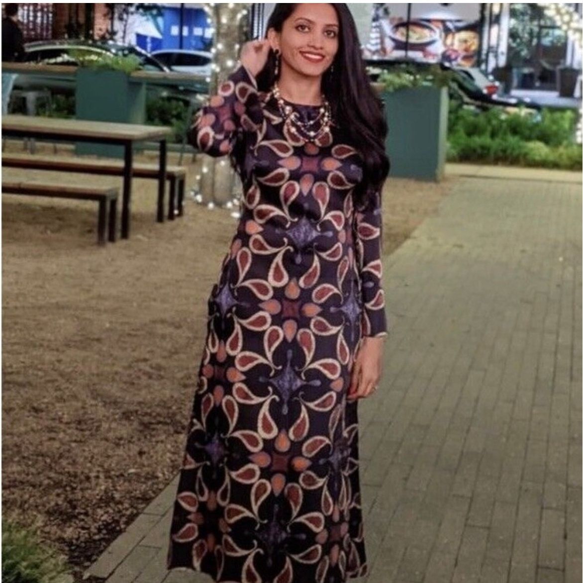 Zara ZARA BLOGGER FAVORITE PRINTED MIDI DRESS MULTICOLORED Size XS / US 0-2 / IT 36-38 - 8 Thumbnail