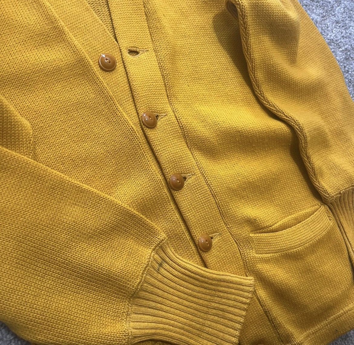 Other Yellow Campus Cardigan 40s 50s Size S / US 4 / IT 40 - 2 Thumbnail