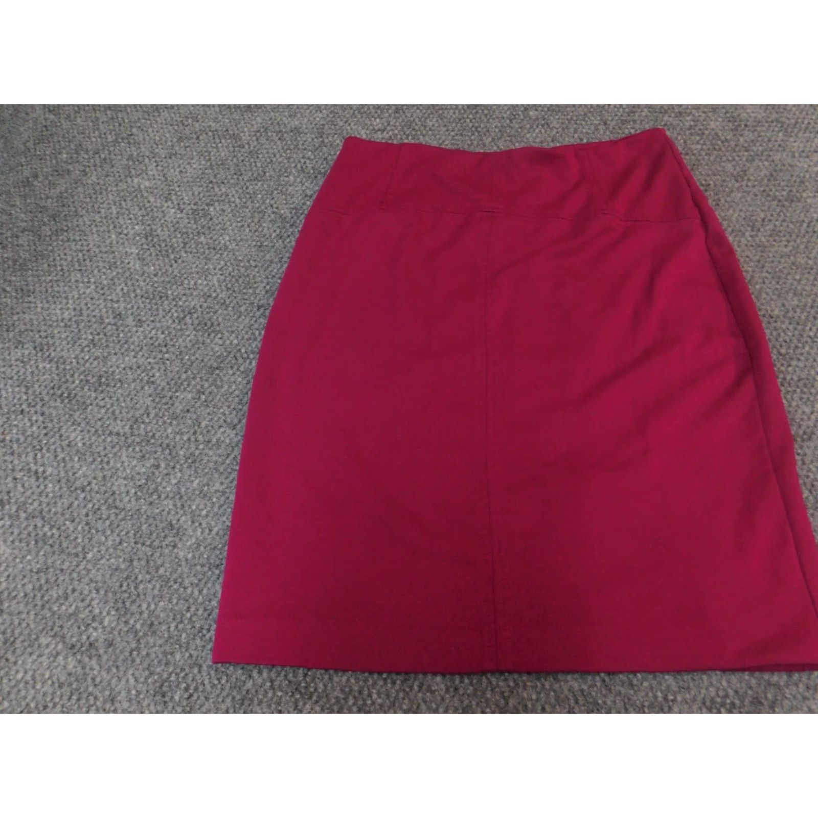 Vintage New York and Company Skirt Womens 6 Pink Zip Knee Length A-Line Solid 100% Polyester Zip Women's Casual Vintage No Size 28" / US 6 / IT 42 - 3 Thumbnail
