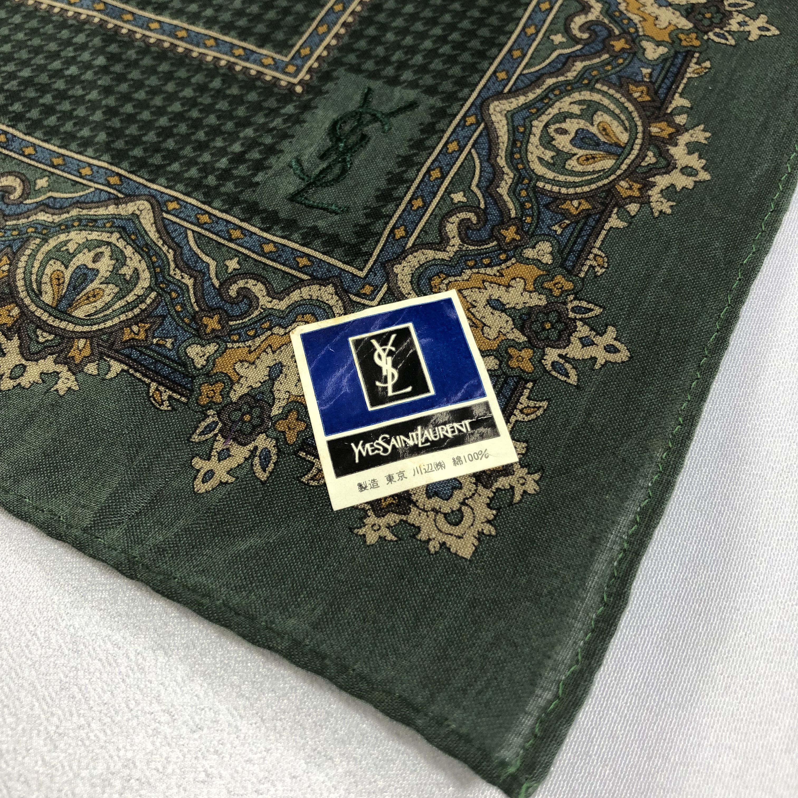 Yves Saint Laurent YSL Handkerchief Neckerchief Bandana H1634 Size ONE SIZE - 5 Thumbnail