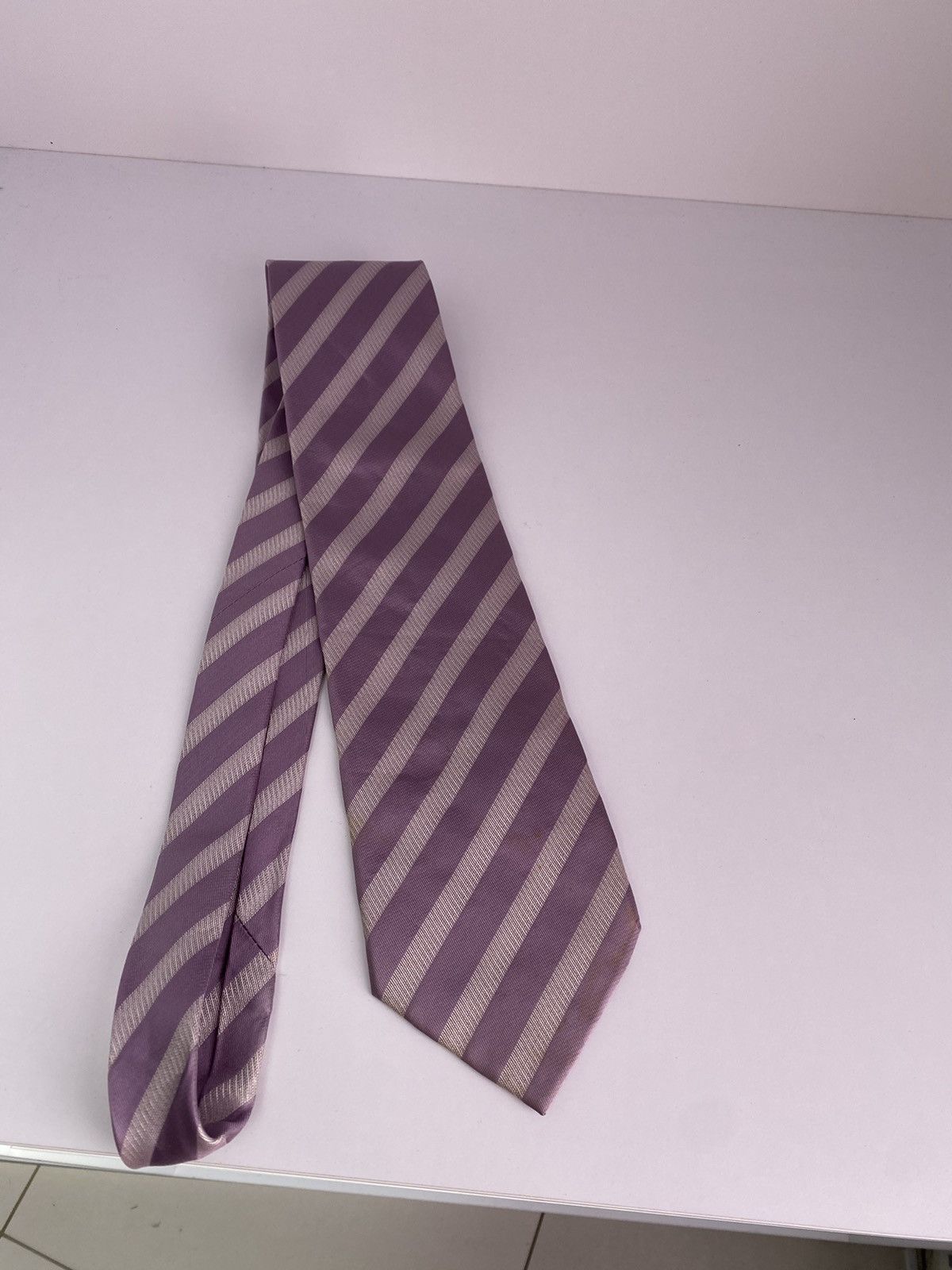 Vintage × Yves Saint Laurent Vintage Yves Saint Laurent Striped Tie Size ONE SIZE - 3 Thumbnail