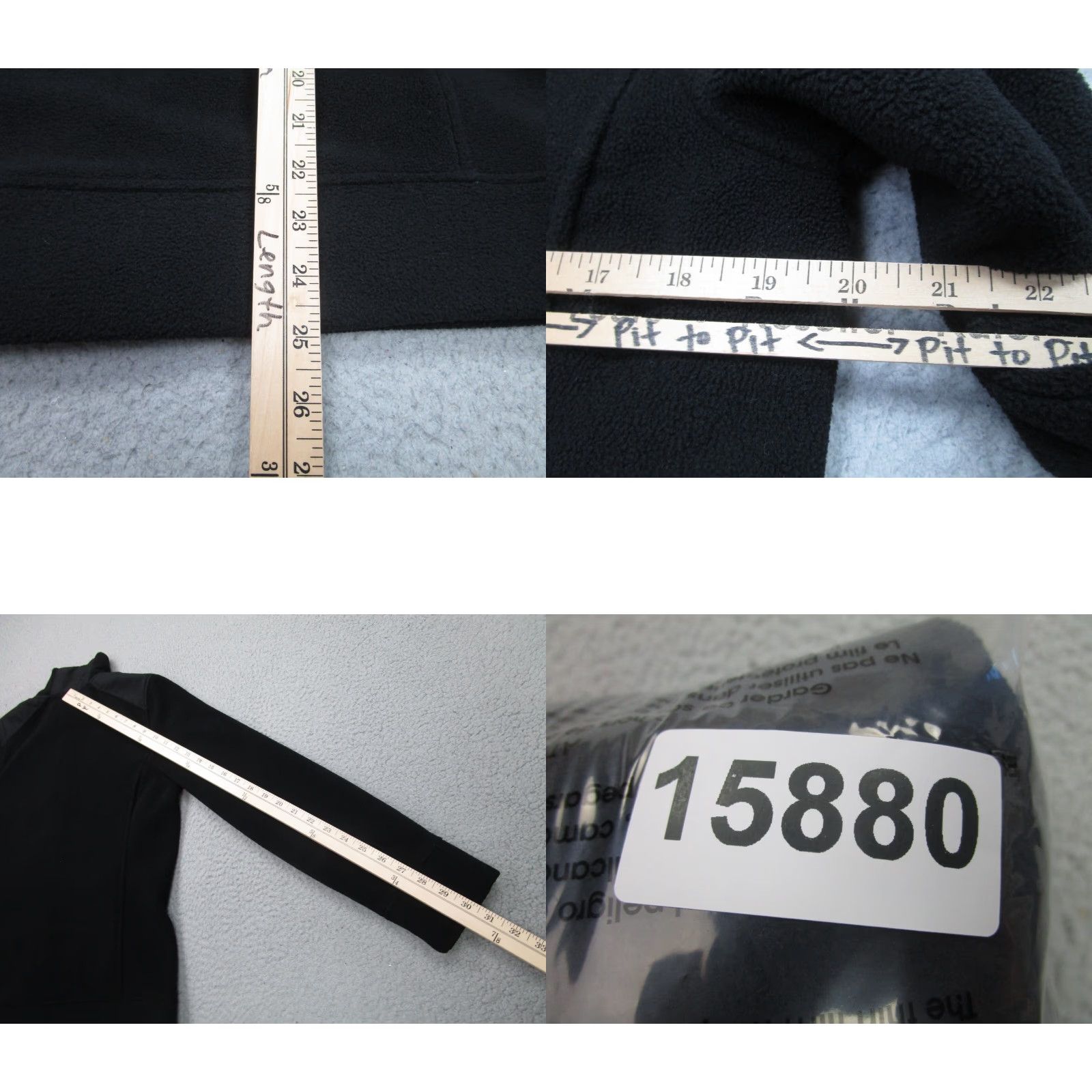 Ralph Lauren VINTAGE Ralph Lauren Fleece Zip Sweater Womens Medium Black Full Zip Mock Neck Size M / US 6-8 / IT 42-44 - 8 Thumbnail