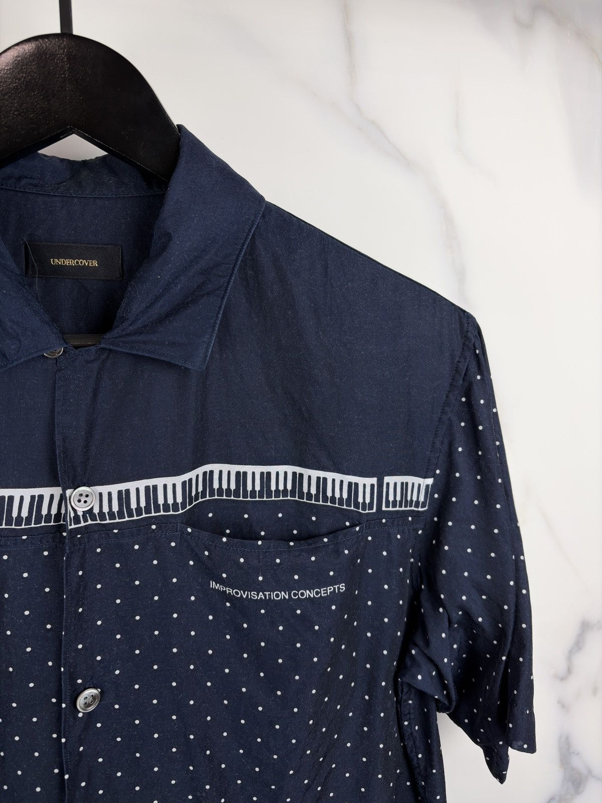 Undercover SS17 Undercover Improvisation Concepts Button Up Shirt Navy Size US S / EU 44-46 / 1 - 4 Thumbnail