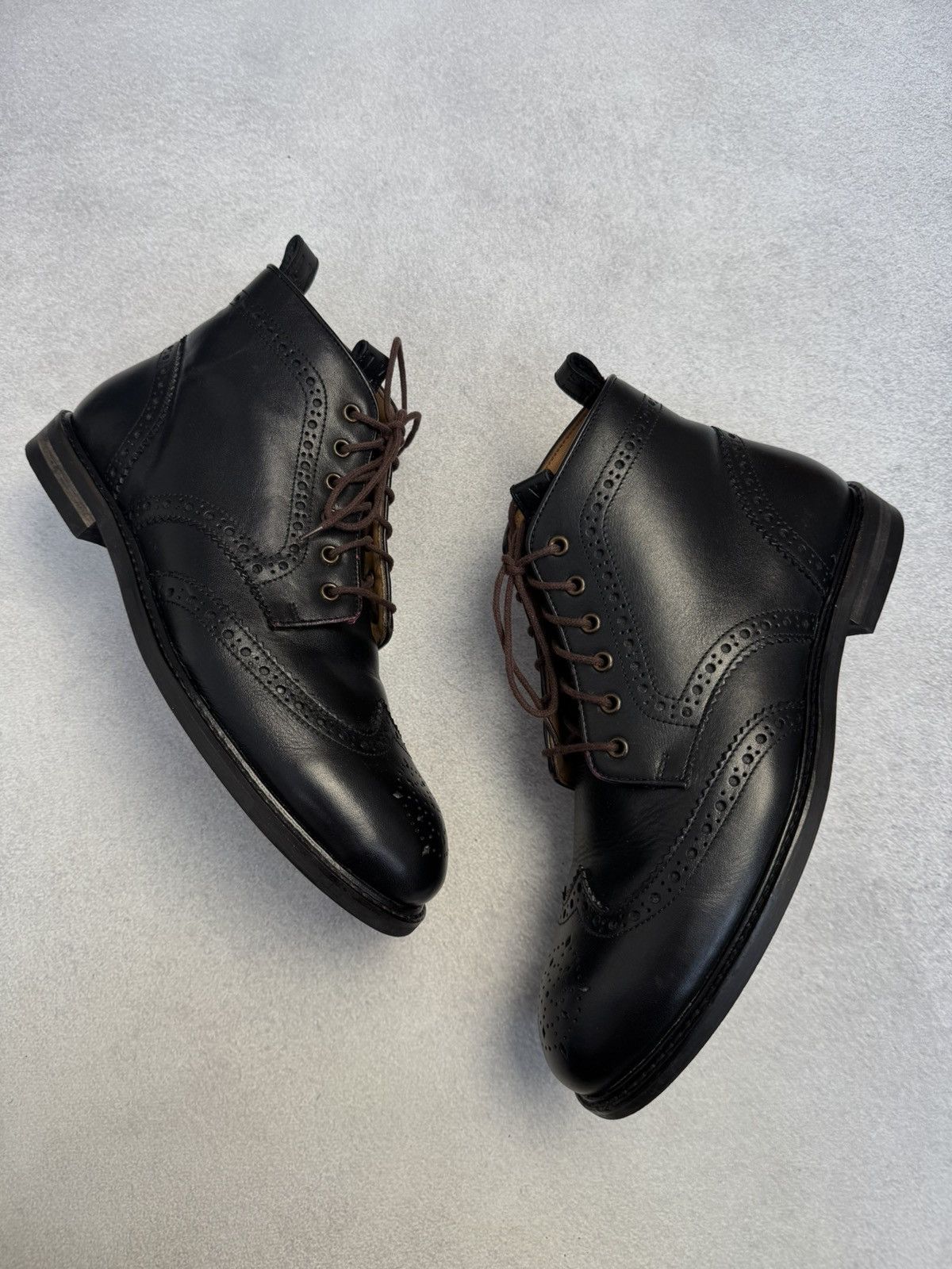 Other LANX Ankle Derby Brogue Boots Black Leather US8 Like New Size US 8 / EU 41 - 3 Thumbnail