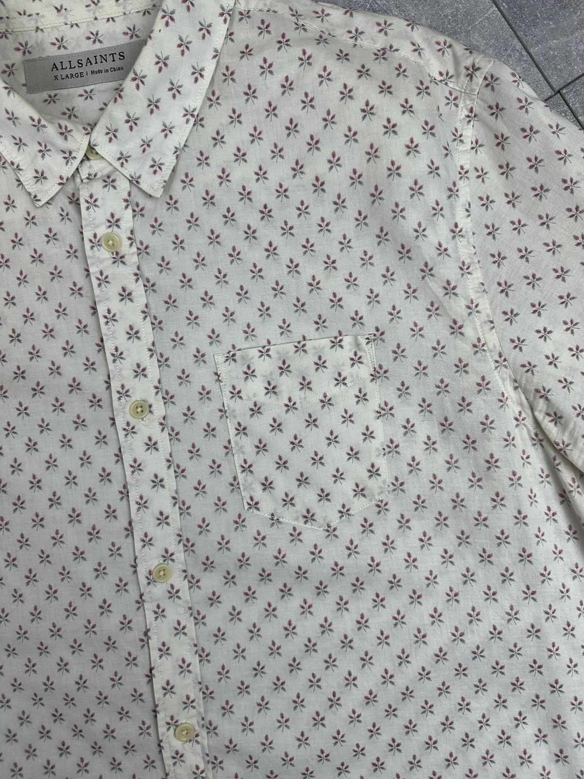 Allsaints Allsaints Shirts Button Up Flower Print Size US XL / EU 56 / 4 - 6 Thumbnail
