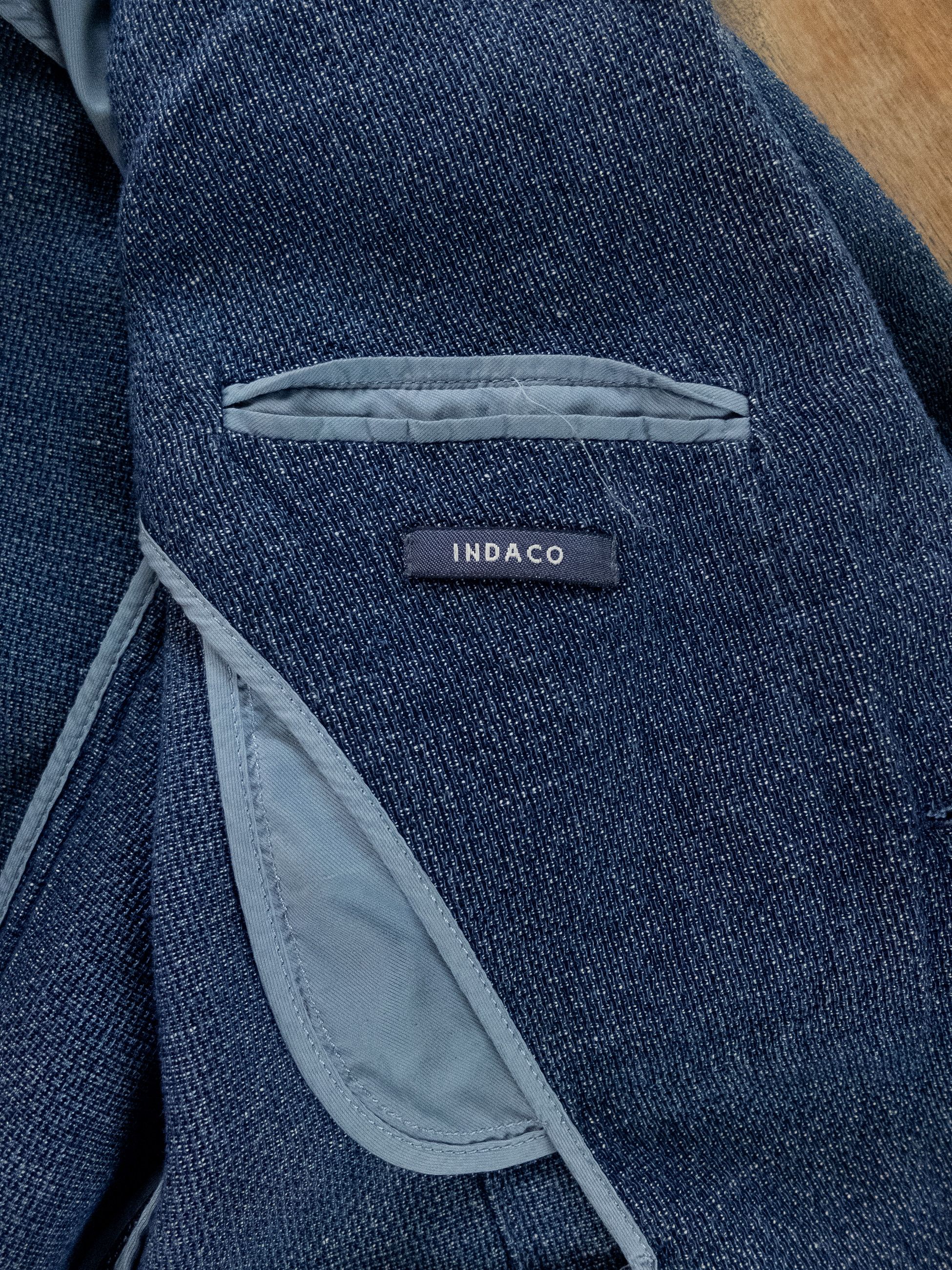 Armani Collezioni ARMANI COLLEZIONE blue cotton linen sportcoat 38 48 Size 38R - 11 Thumbnail