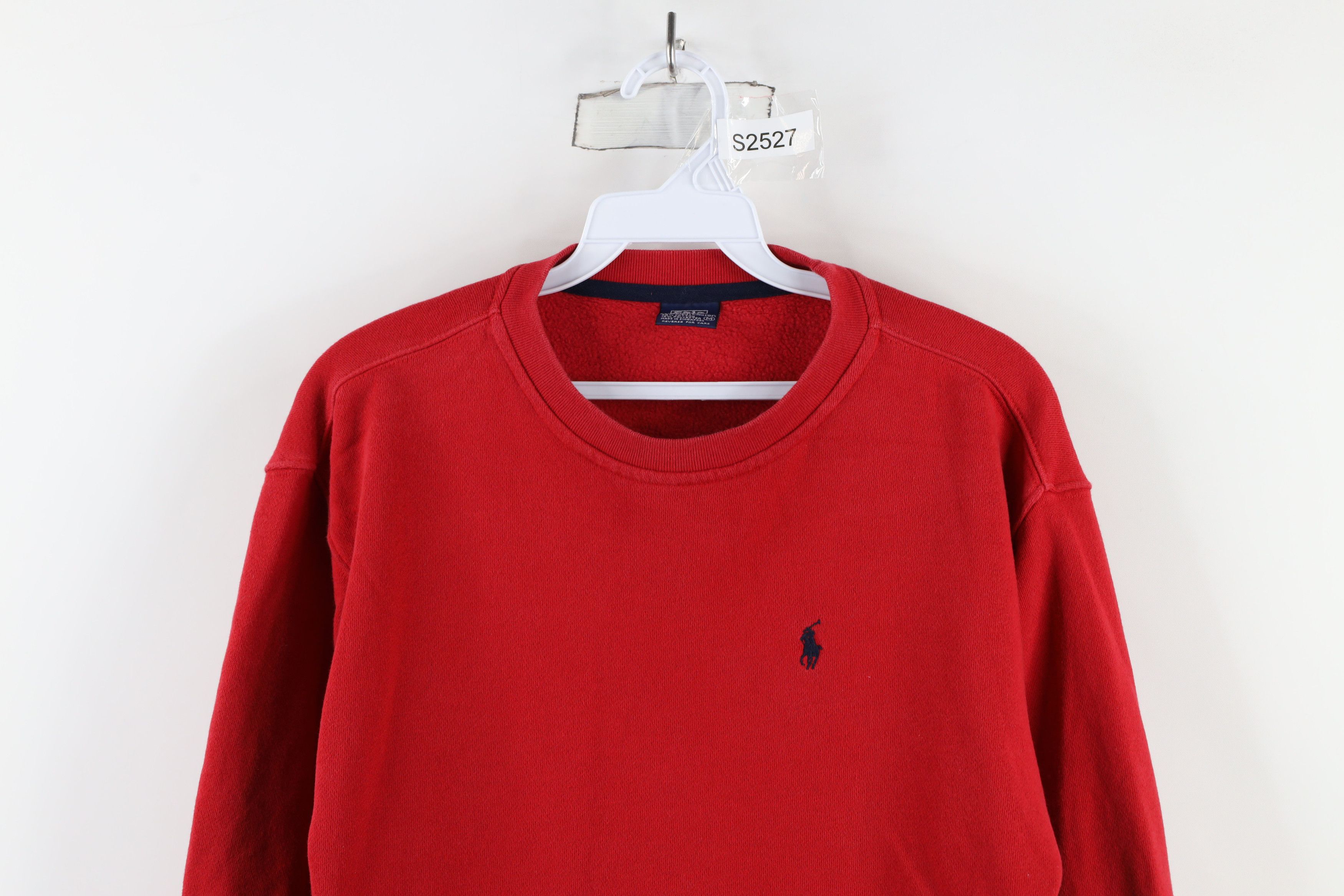 Ralph Lauren × Vintage Vintage 90s Ralph Lauren Faded Crewneck Sweatshirt Red Size US M / EU 48-50 / 2 - 2 Thumbnail
