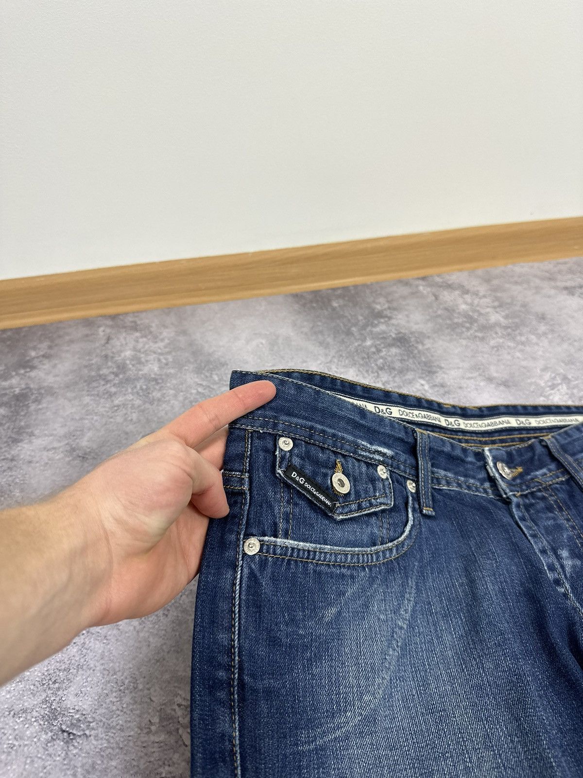 Dolce & Gabbana Vintage Dolce & Gabbana Logo Stone Washed Designer Jeans Size US 34 / EU 50 - 11 Thumbnail