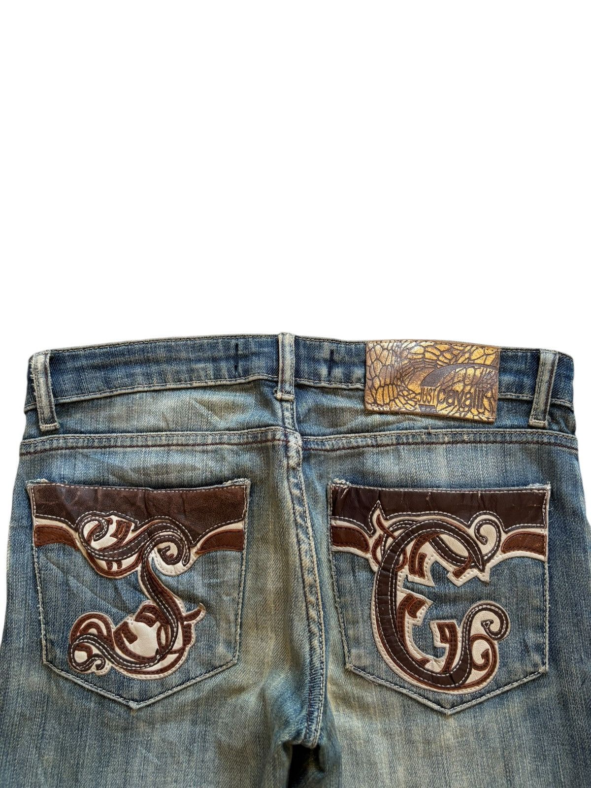 Just Cavalli Vintage Just Cavalli Mud Wash Embellished Distressed Jeans Size 30" / US 8 / IT 44 - 8 Thumbnail