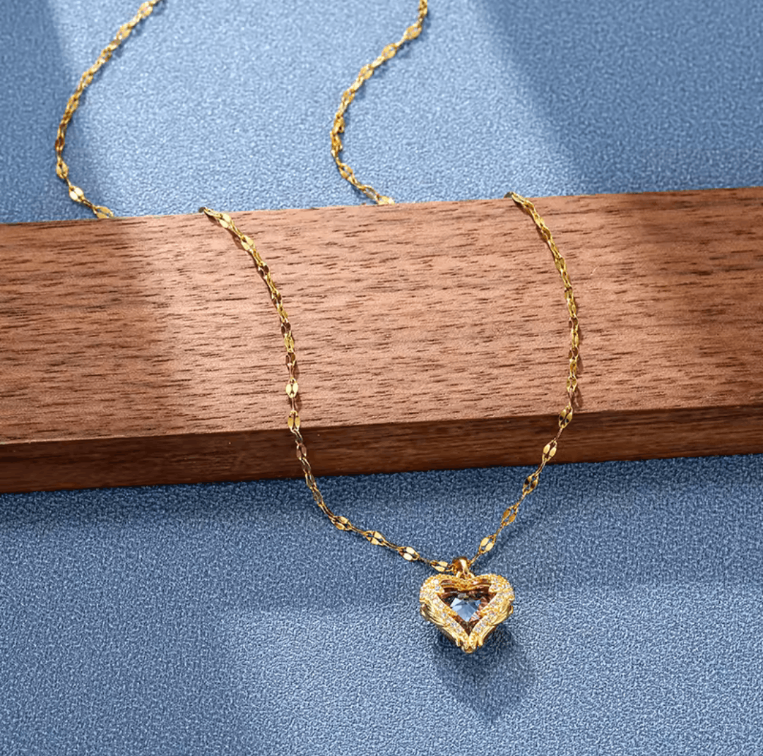 Japanese Brand Stainless Steel Chain Necklace, Love Heart Pendant Size ONE SIZE - 5 Thumbnail