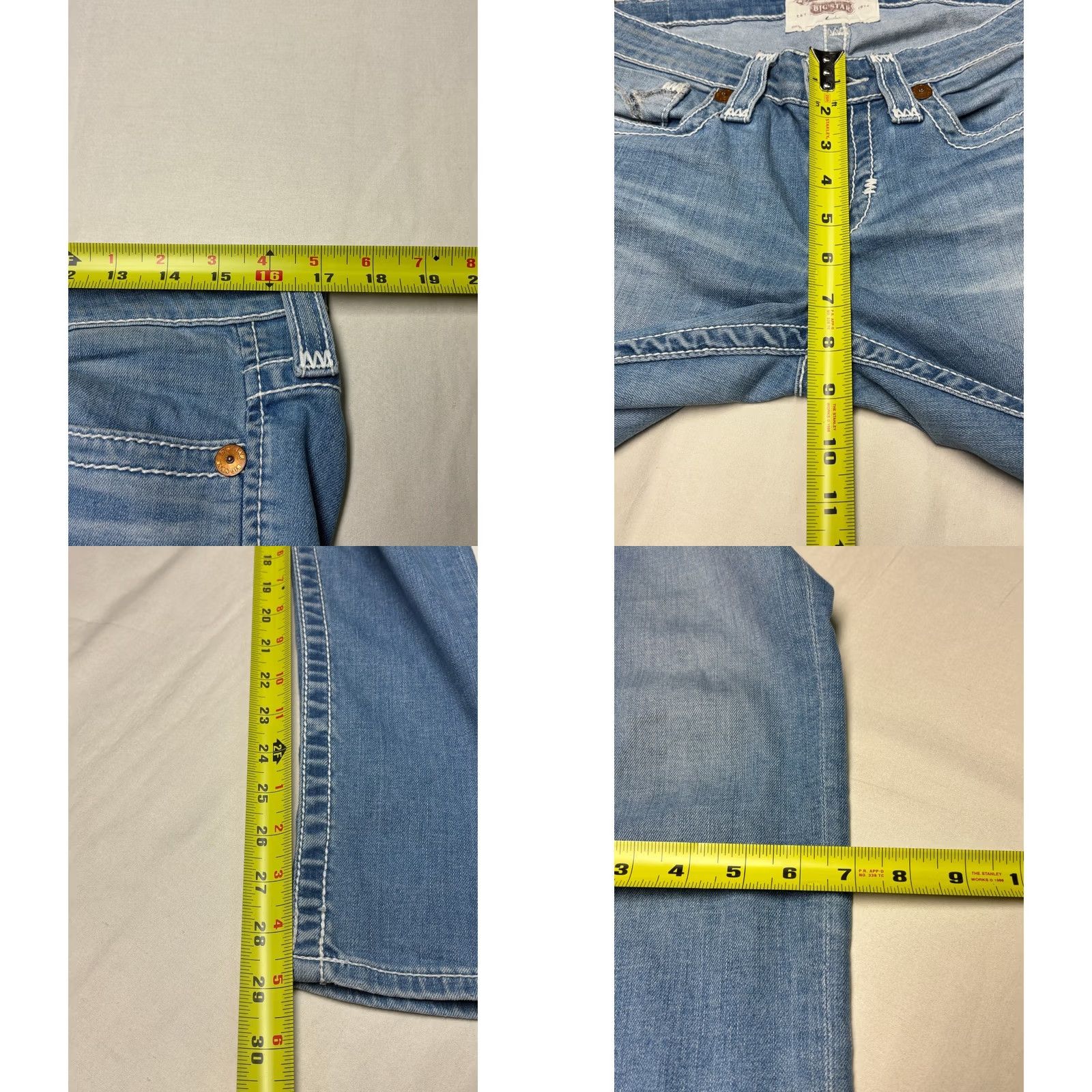 Vintage BIG STAR Jeans Liv Medium Wash Straight Leg Womens 30X29 Size 30" / US 8 / IT 44 - 8 Thumbnail