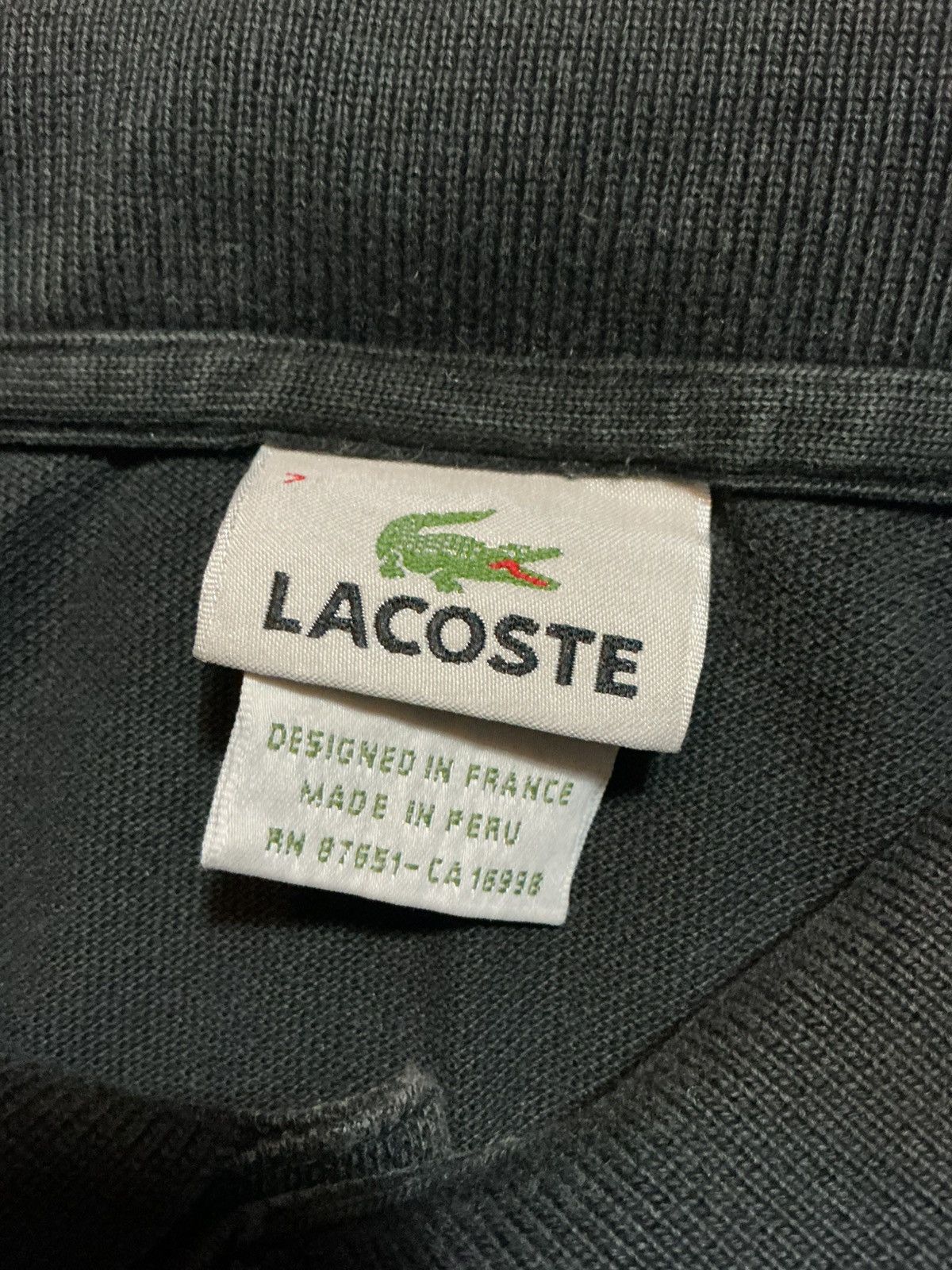 Lacoste Lacoste Crocodile Logo Black S/S Classic Fit Polo Shirt Size US L / EU 52-54 / 3 - 6 Thumbnail