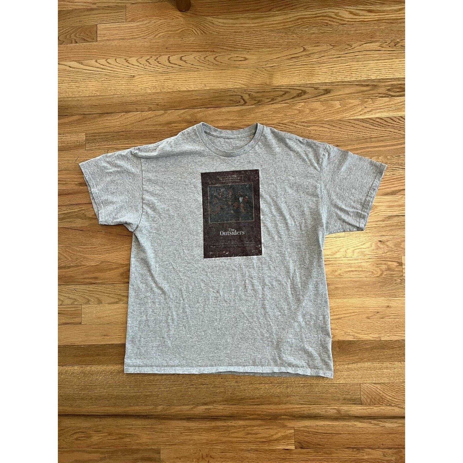 image of Vintage The Outsiders Movie Promo Tee Patrick Swayze in Grey, Men's (Size XL)