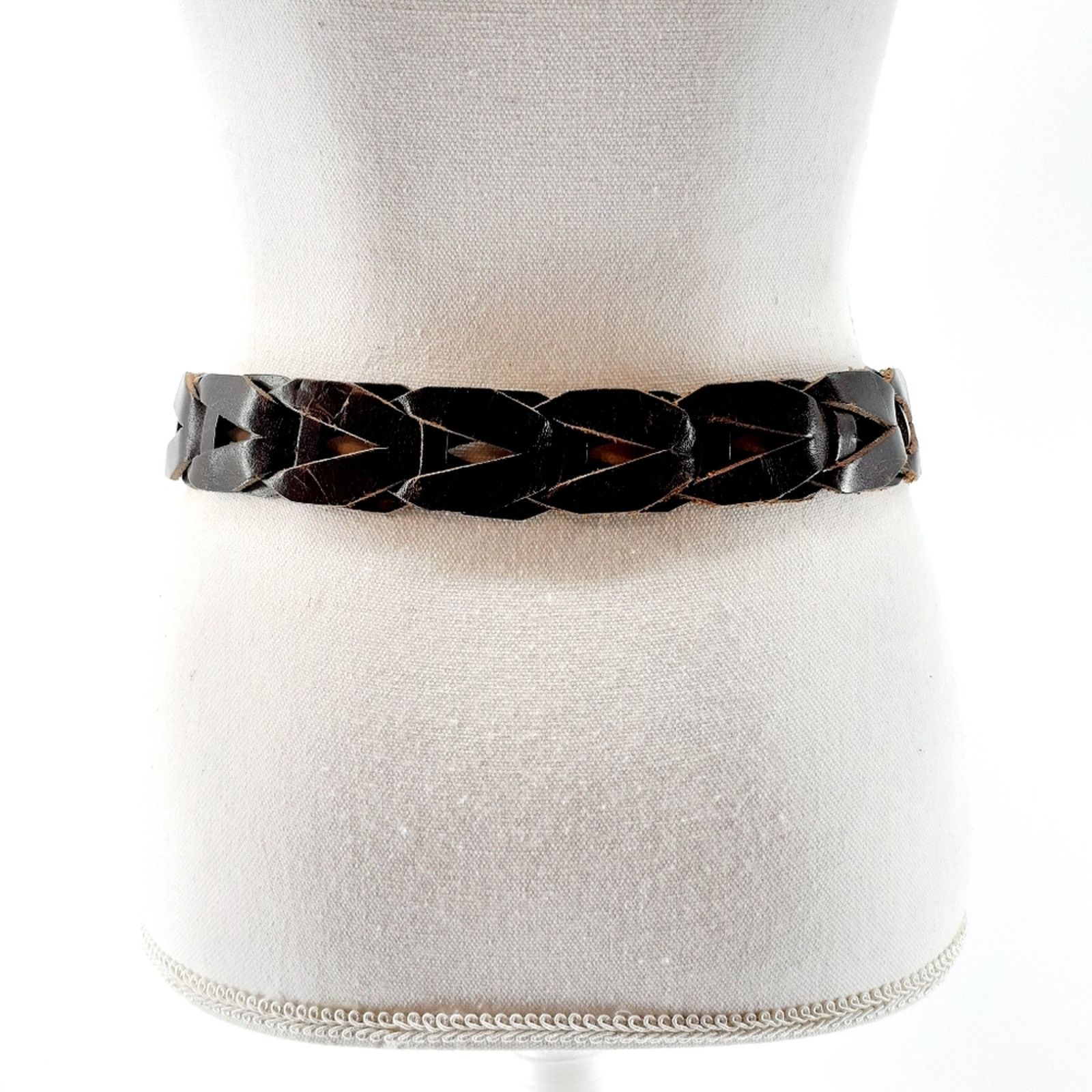 Other Zele Atlanta women's braided chain link leather Size S/M 28" Size ONE SIZE - 4 Thumbnail
