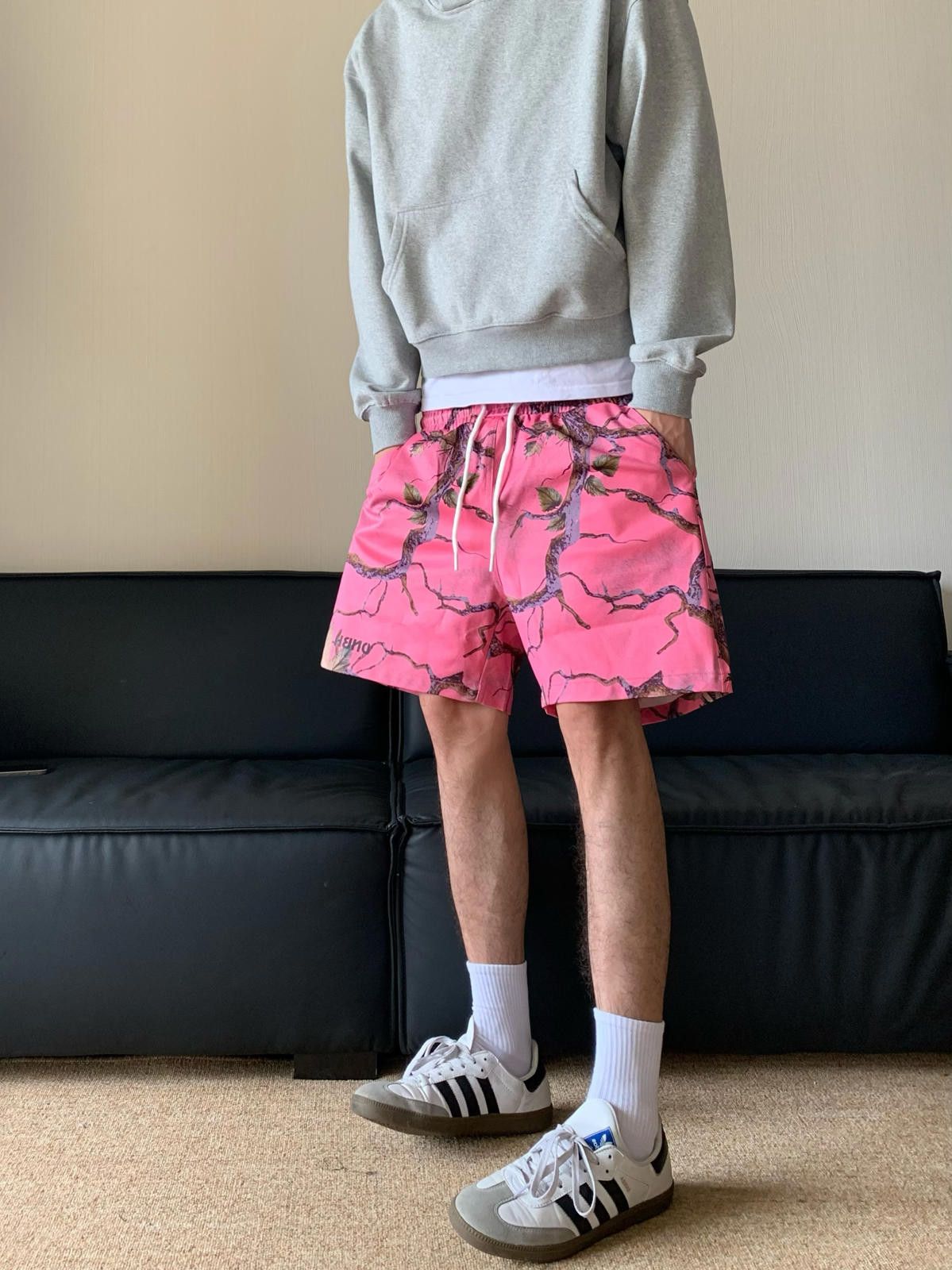 Lightning Camo Pink Swim Shorts