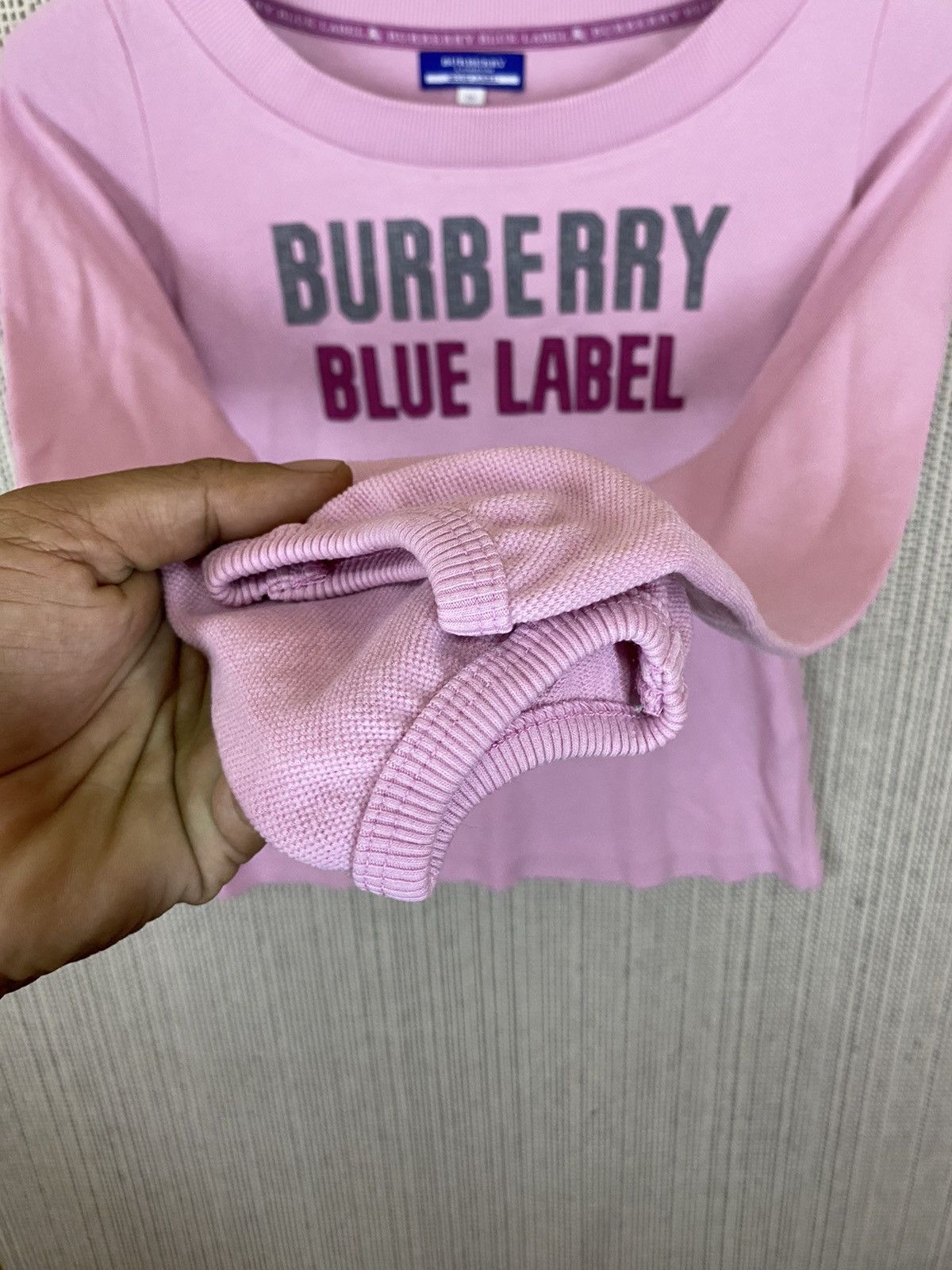 Burberry × Designer × Vintage Vintage burberry blue label spellout sweater very rare Size S / US 4 / IT 40 - 5 Thumbnail