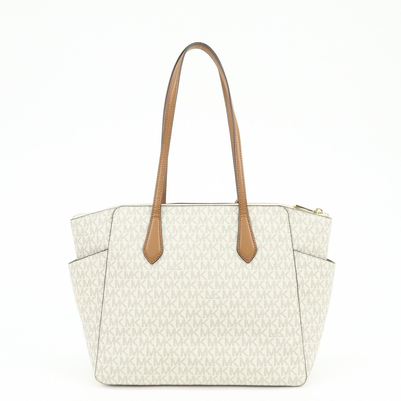 Michael Kors Michael Kors MK Signature Coated Canvas Shoulder Bag White Size ONE SIZE - 2 Thumbnail