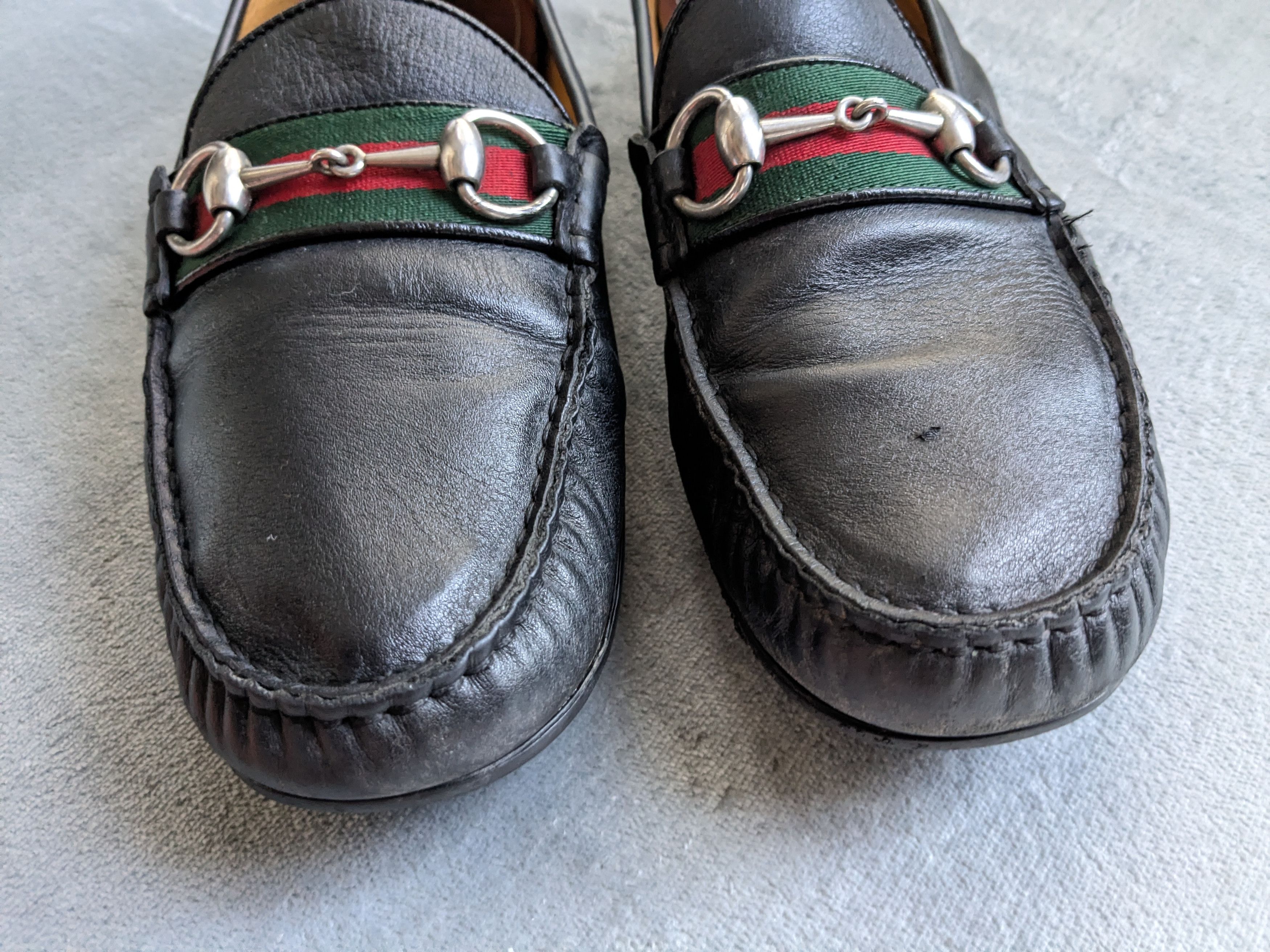 Gucci Gucci Horsebit Driving Loafers Black Leather 9.5 Italy Size US 9.5 / EU 42-43 - 4 Thumbnail
