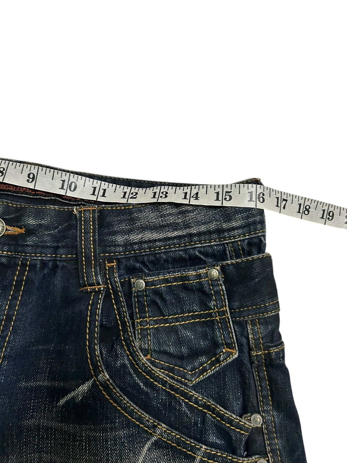 If Six Was Nine × Le Grande Bleu (L.G.B.) × Nicole Club Nicole Club For Men Rare Double Waist Punk Style Denim Jeans Size US 32 / EU 48 - 19 Thumbnail