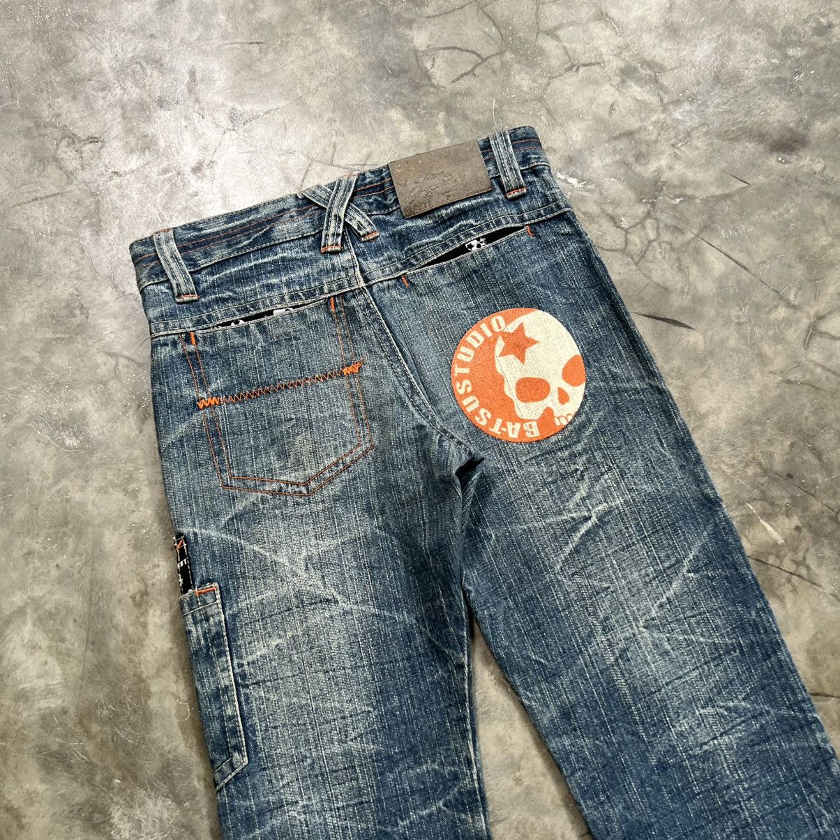 Hysteric Glamour 2000s Ba-Tsu Studio Vkei Style Skull Faded Jeans Size US 26 / EU 42 - 4 Thumbnail