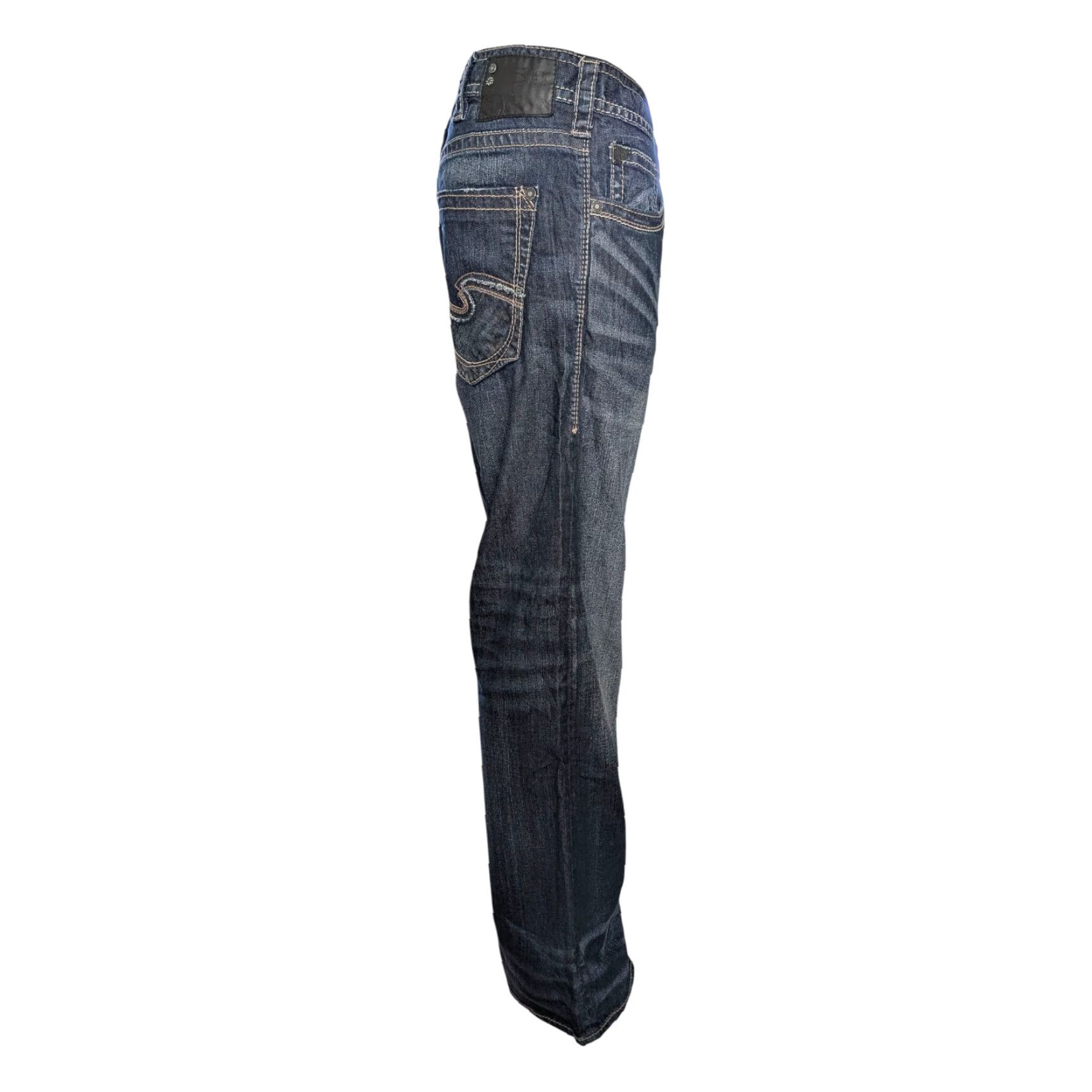 Silver Jeans Co. Silver Jeans Co. ZAC Jeans – Dark Wash, W36 L32, Regular Straight Fit, Men’s Denim Size US 36 / EU 52 - 3 Thumbnail