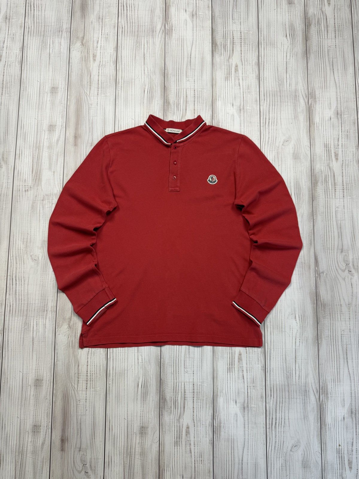 Moncler Moncler Polo Manica Lunga Longsleeve Luxury T Shirt Size US S / EU 44-46 / 1 - 1 Thumbnail