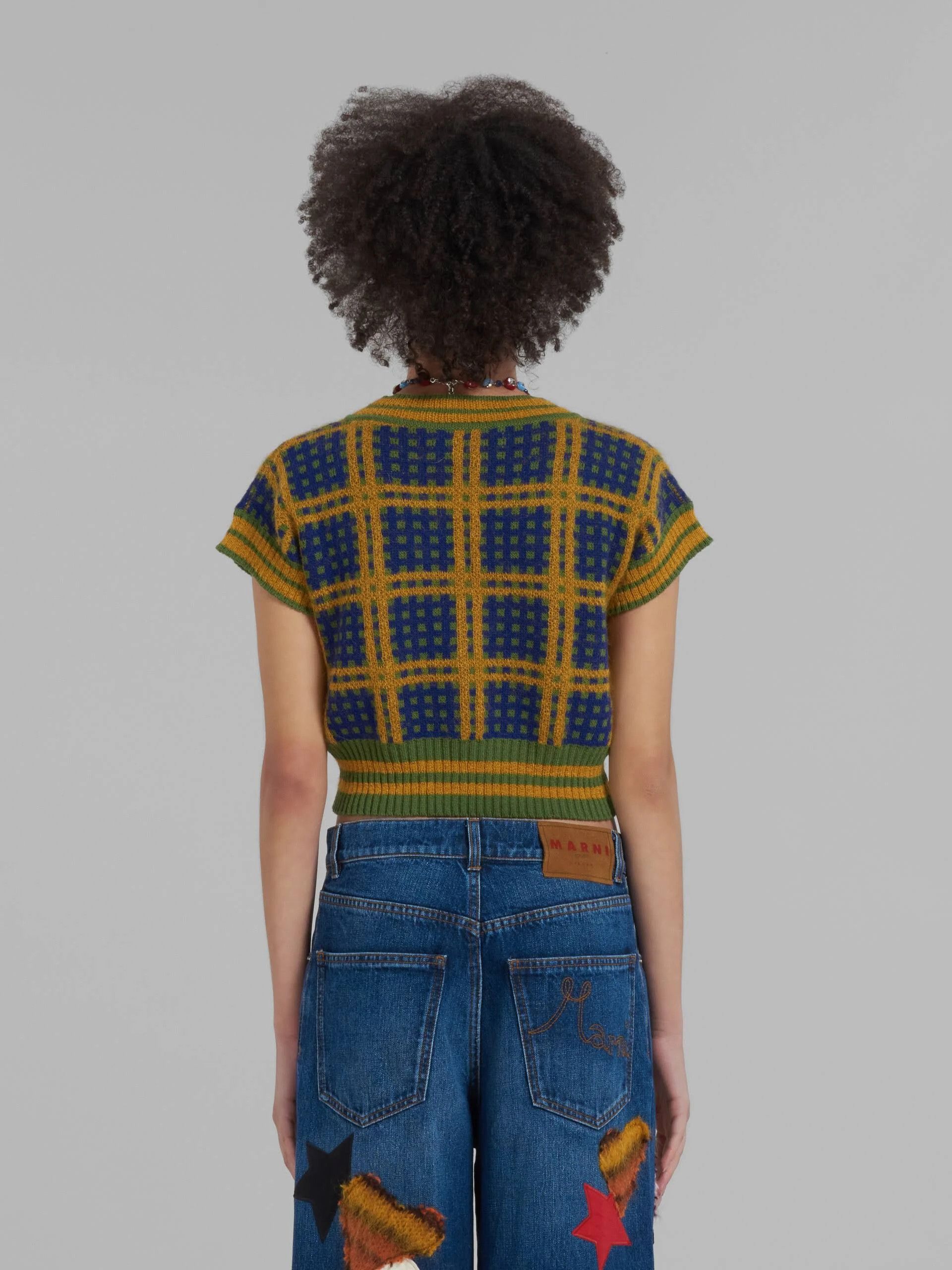 Marni o1w1db10824 V-neck Crop Vest in Multicolor Size L / US 10 / IT 46 - 3 Thumbnail