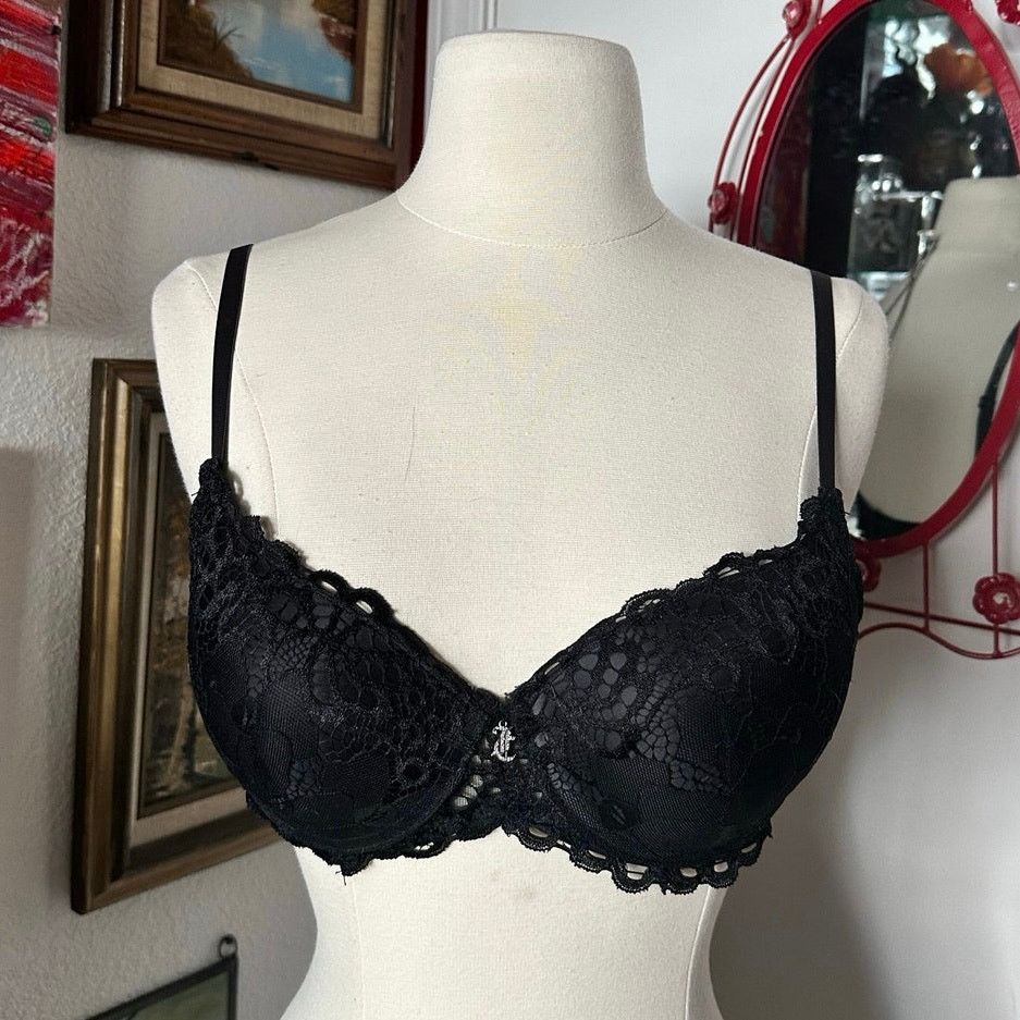 Juicy Couture juicy couture black floral lace bra Size ONE SIZE - 1 Thumbnail