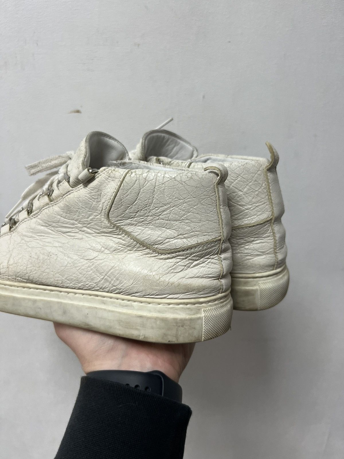 Balenciaga Balenciaga Arena High White Leather Shoes Size 39 Size US 6 / EU 39 - 7 Thumbnail