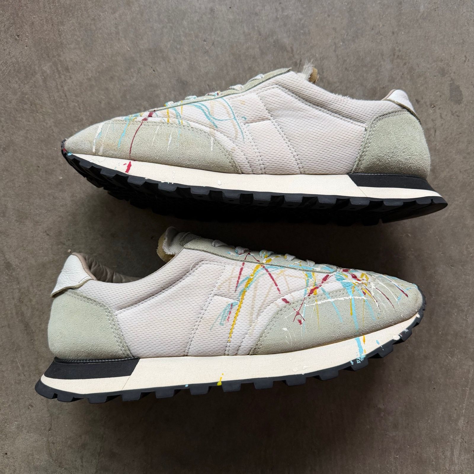 Maison Margiela Maison Margiela Panelled Retro Runner Splatter Sneakers Size US 8 / EU 41 - 2 Thumbnail